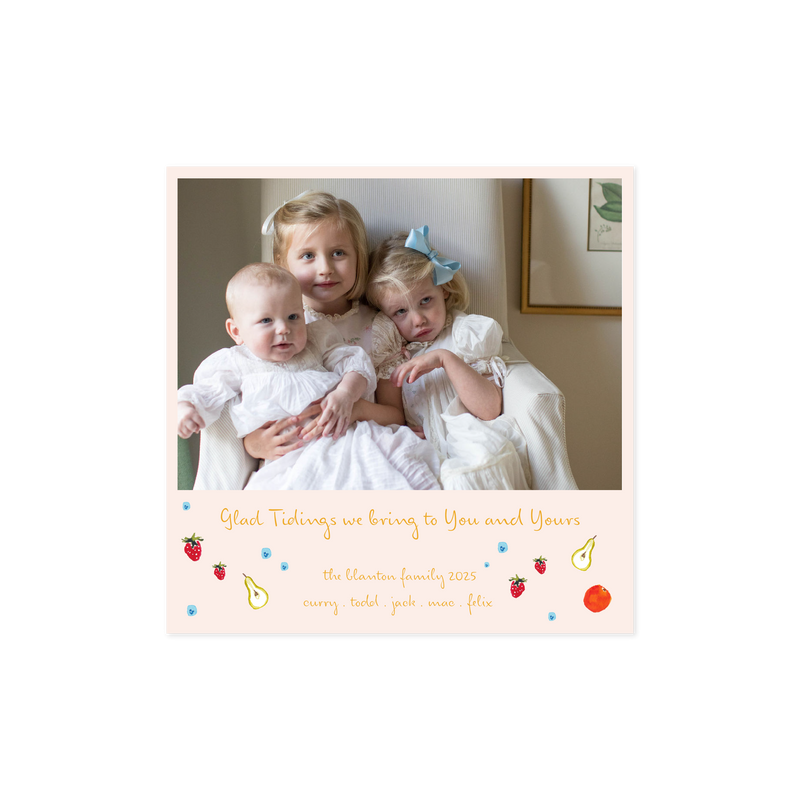 Melba Small Square Classic Printed Holiday Card
