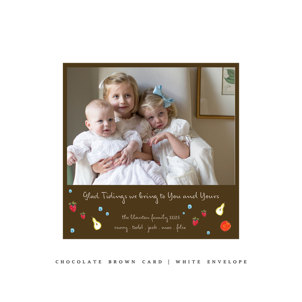Melba Small Square Classic Printed Holiday Card