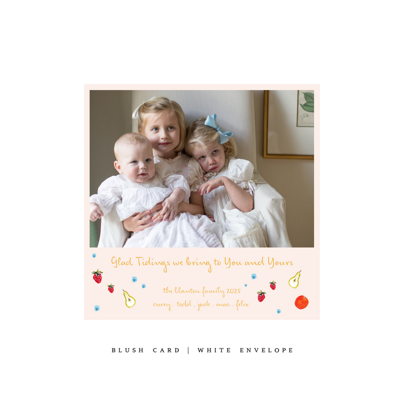 Melba Small Square Classic Printed Holiday Card