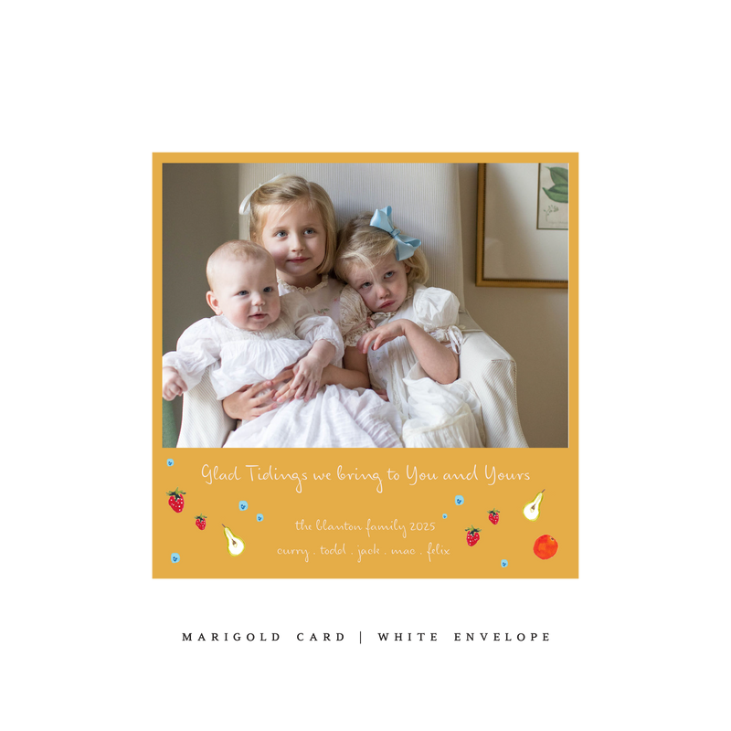 Melba Small Square Classic Printed Holiday Card