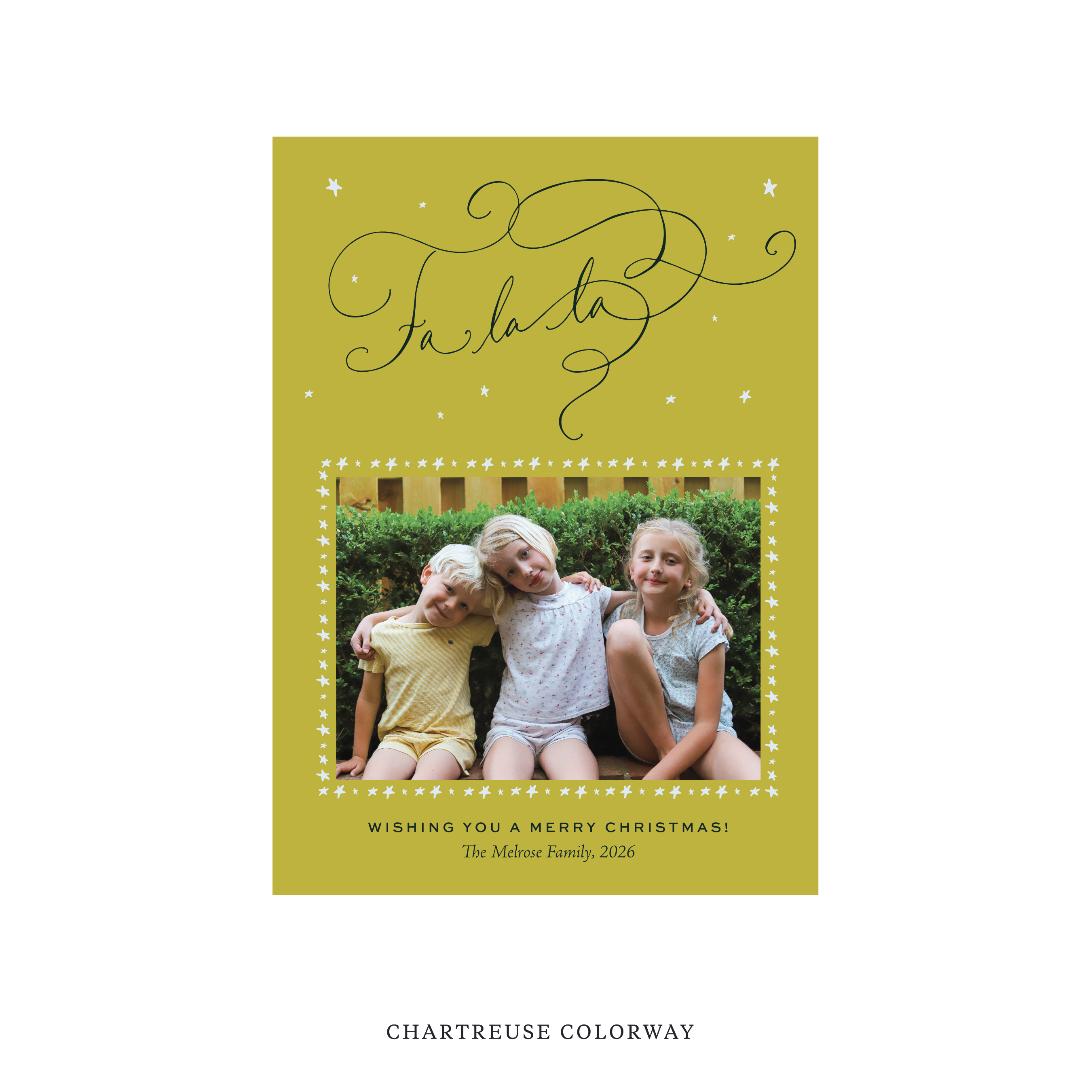 Melrose Classic Flat Print Holiday Card, Medium