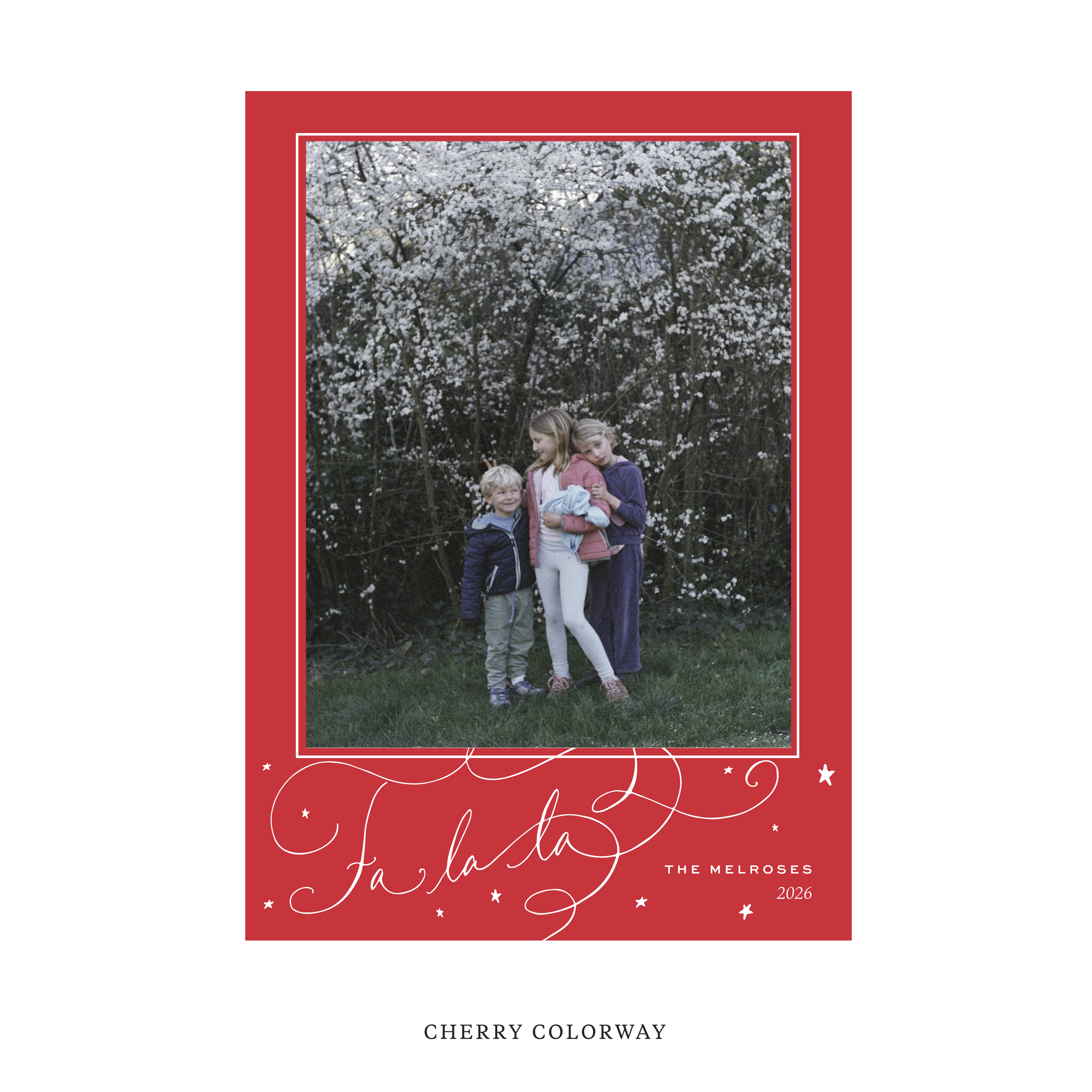 Melrose Classic Flat Print Holiday Card, Large