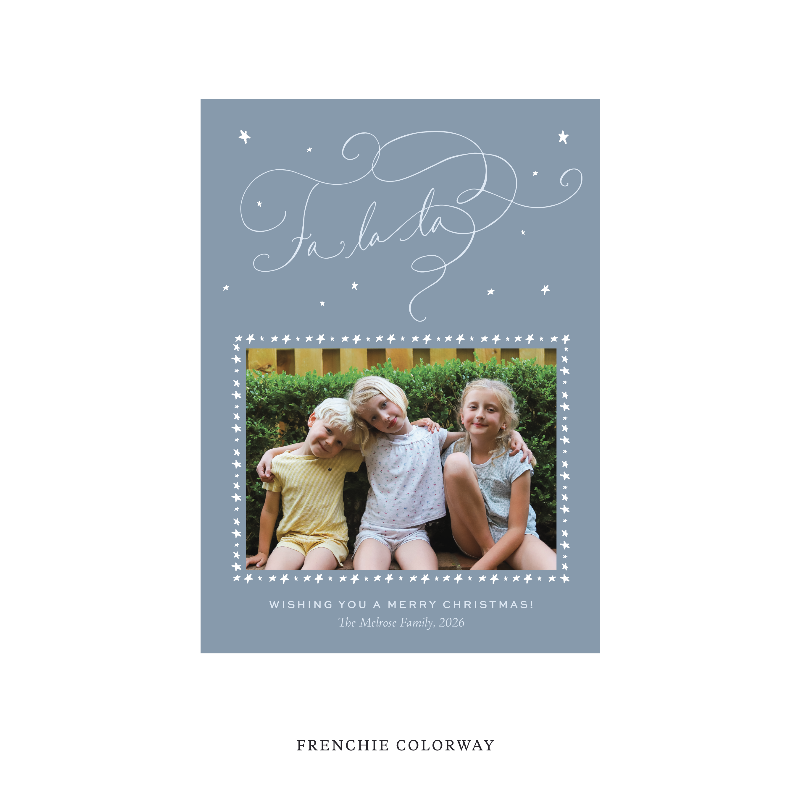 Melrose Classic Flat Print Holiday Card, Medium