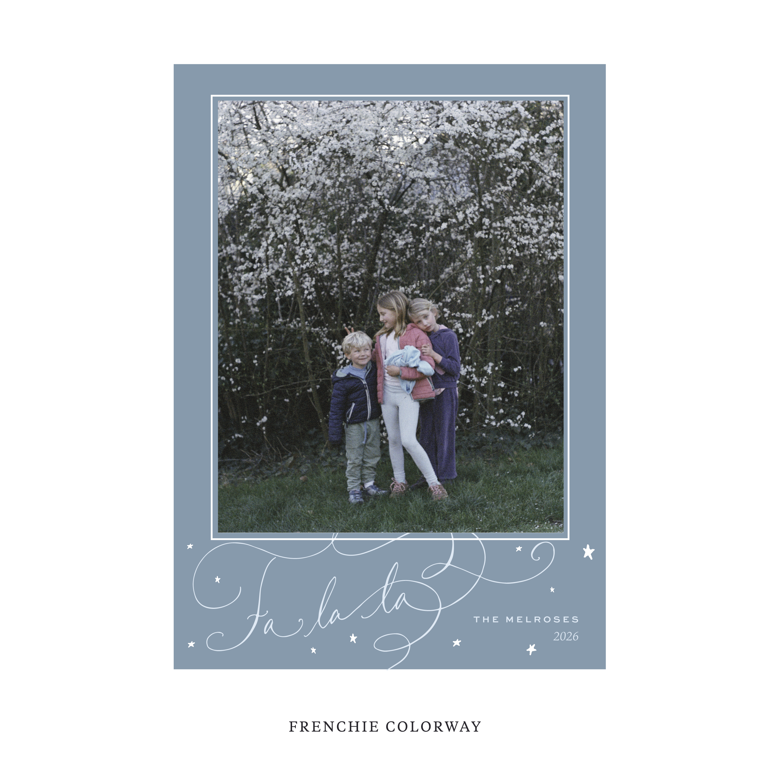 Melrose Classic Flat Print Holiday Card, Large