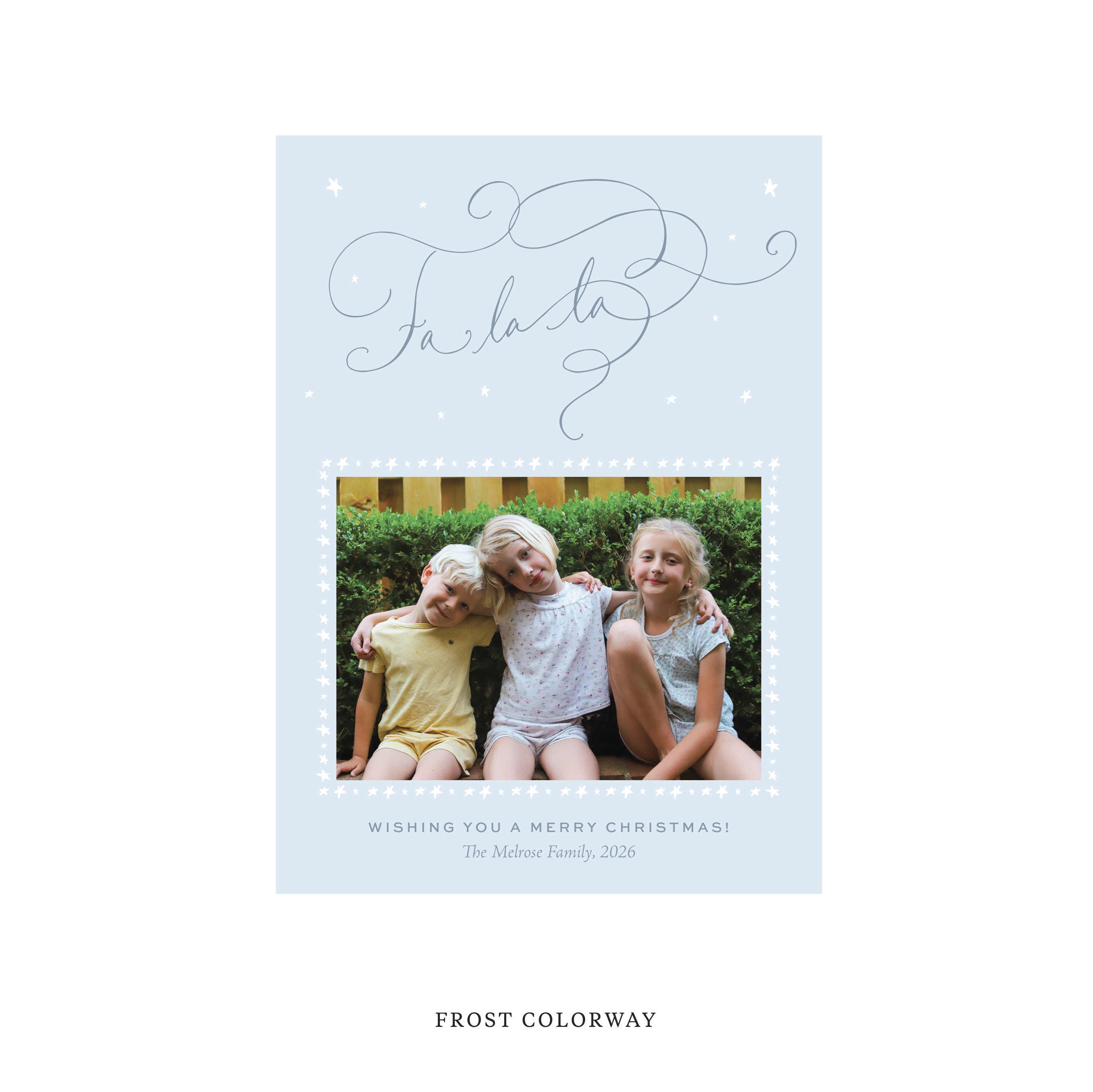 Melrose Classic Flat Print Holiday Card, Medium
