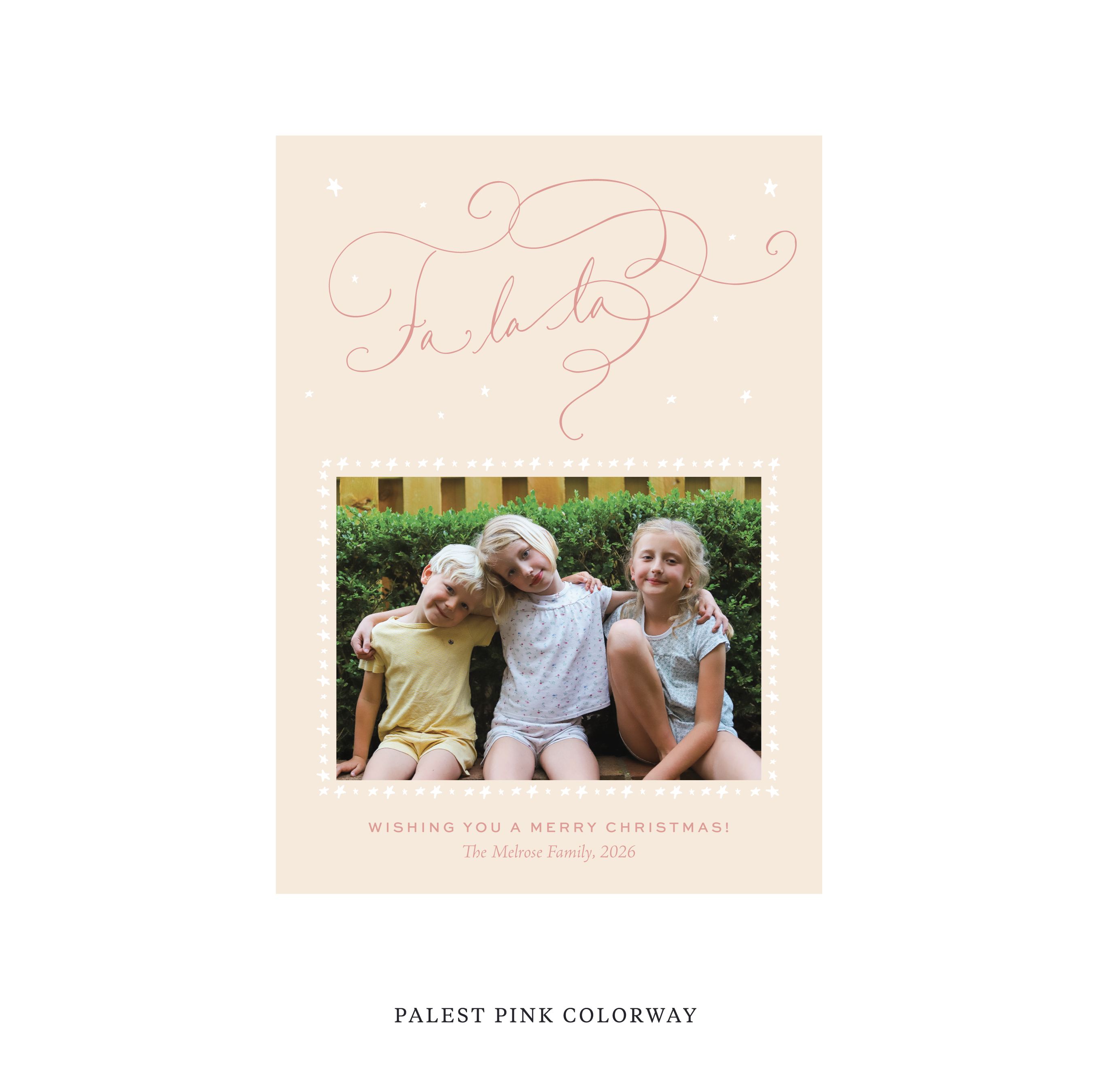 Melrose Classic Flat Print Holiday Card, Medium