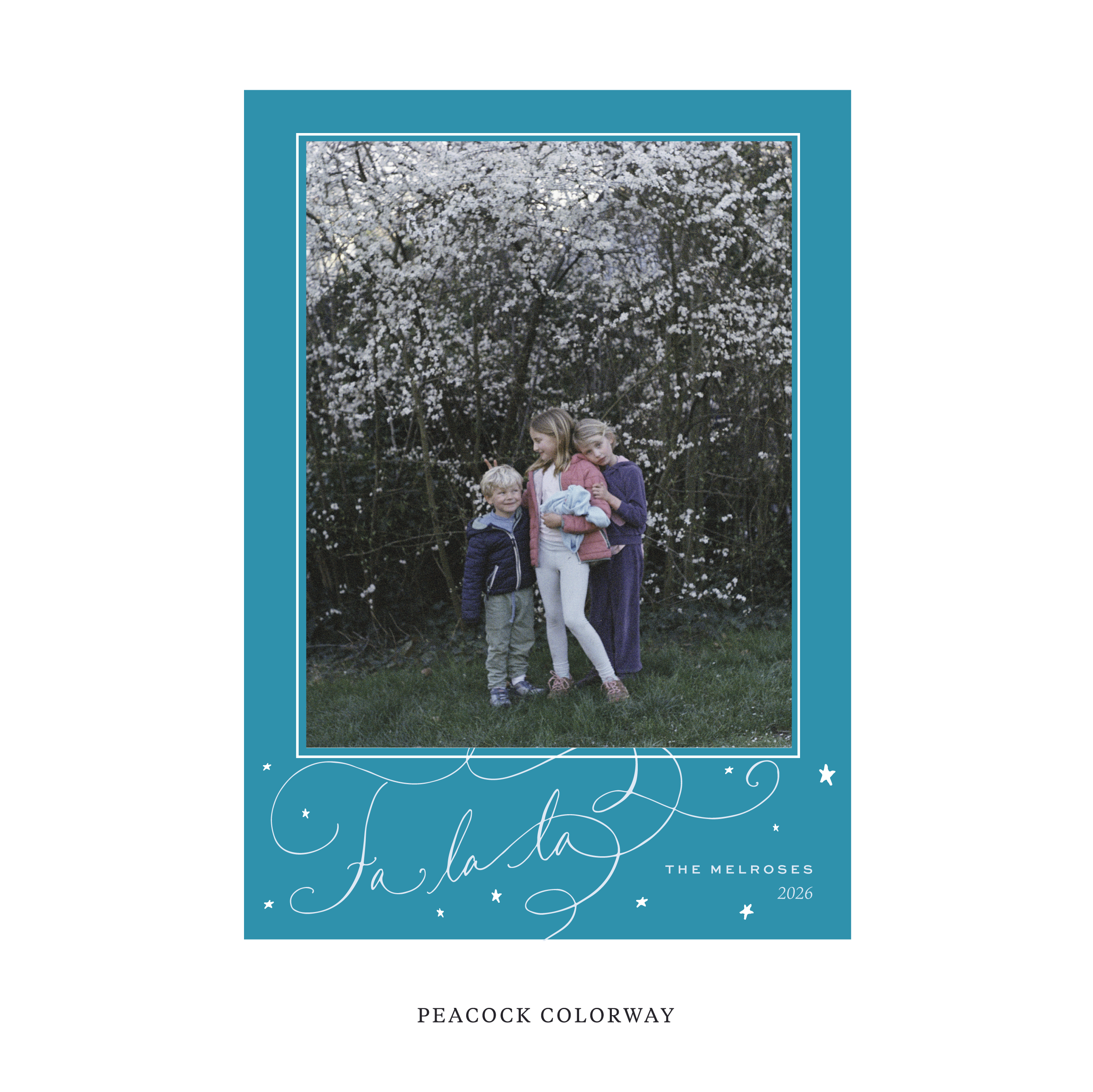 Melrose Classic Flat Print Holiday Card, Large