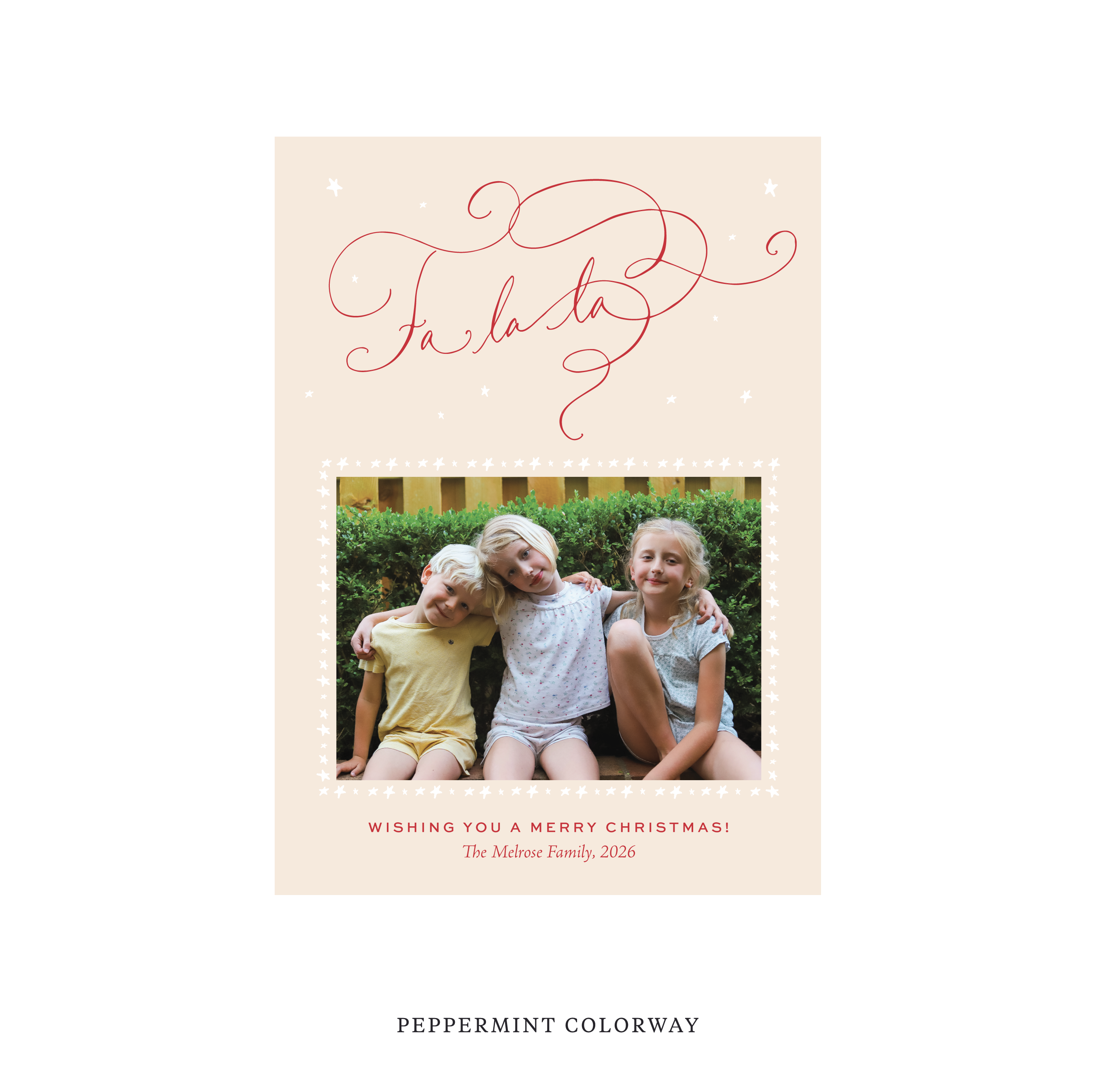 Melrose Classic Flat Print Holiday Card, Medium