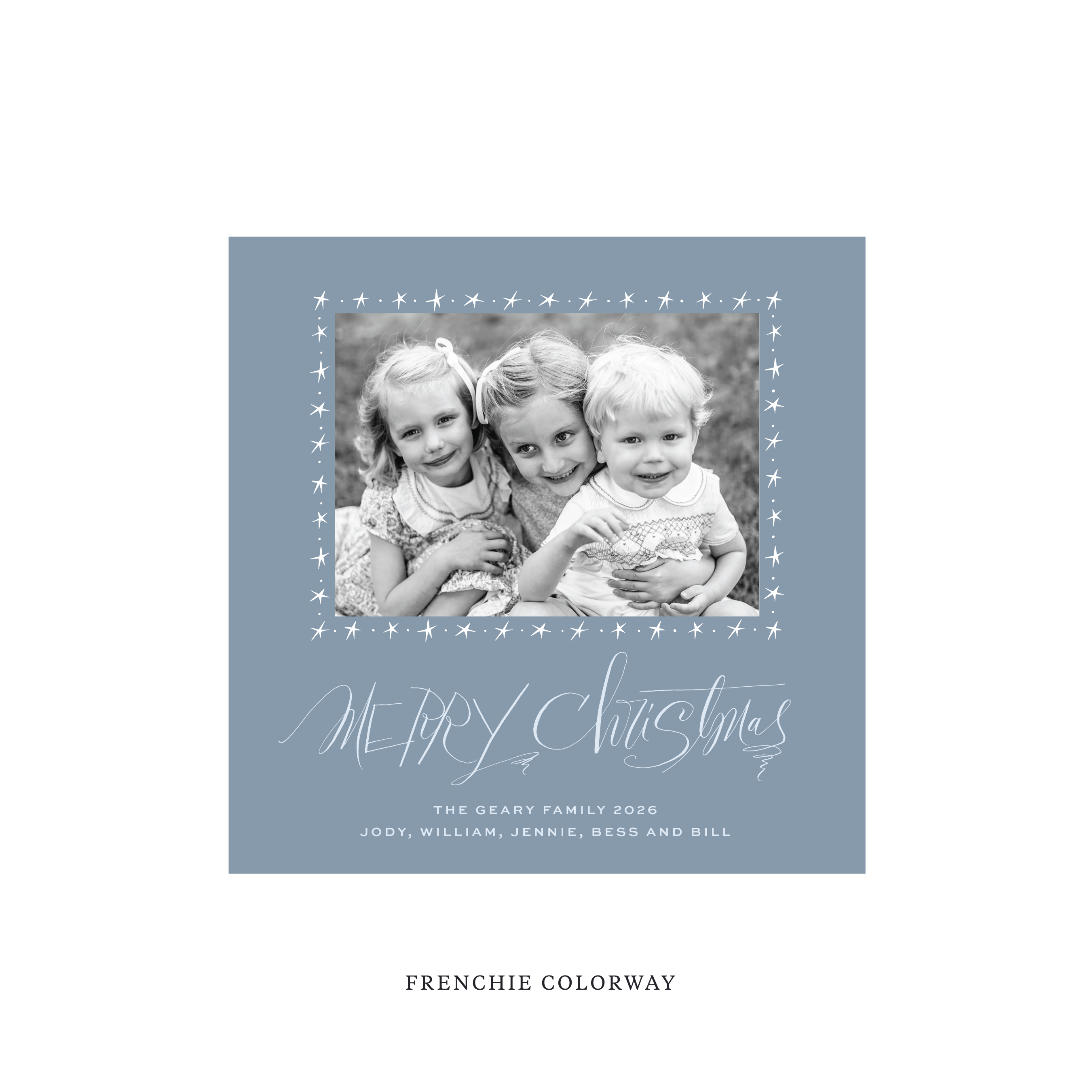 Merritt Classic Flat Print Holiday Card, Square
