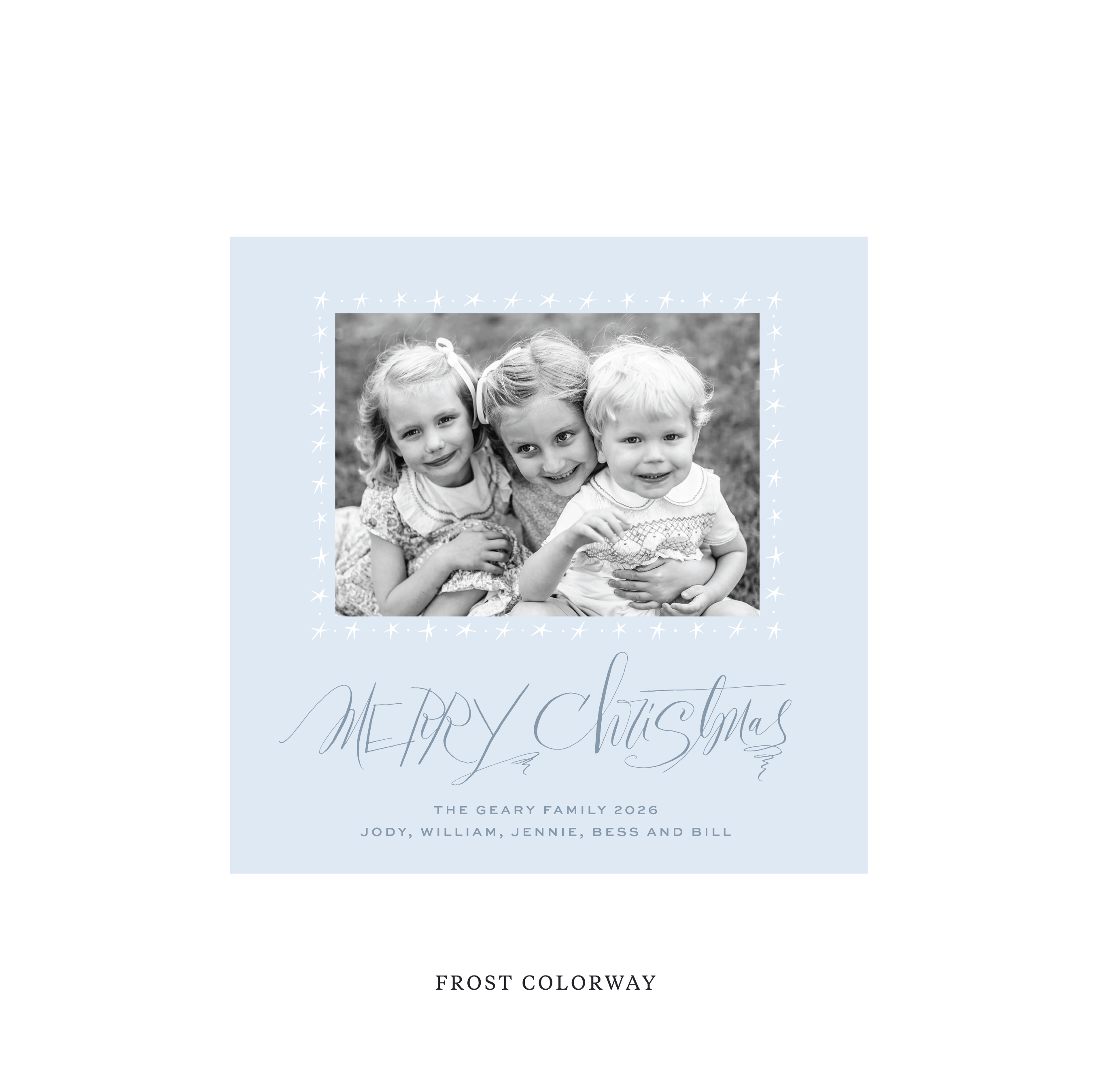Merritt Classic Flat Print Holiday Card, Square