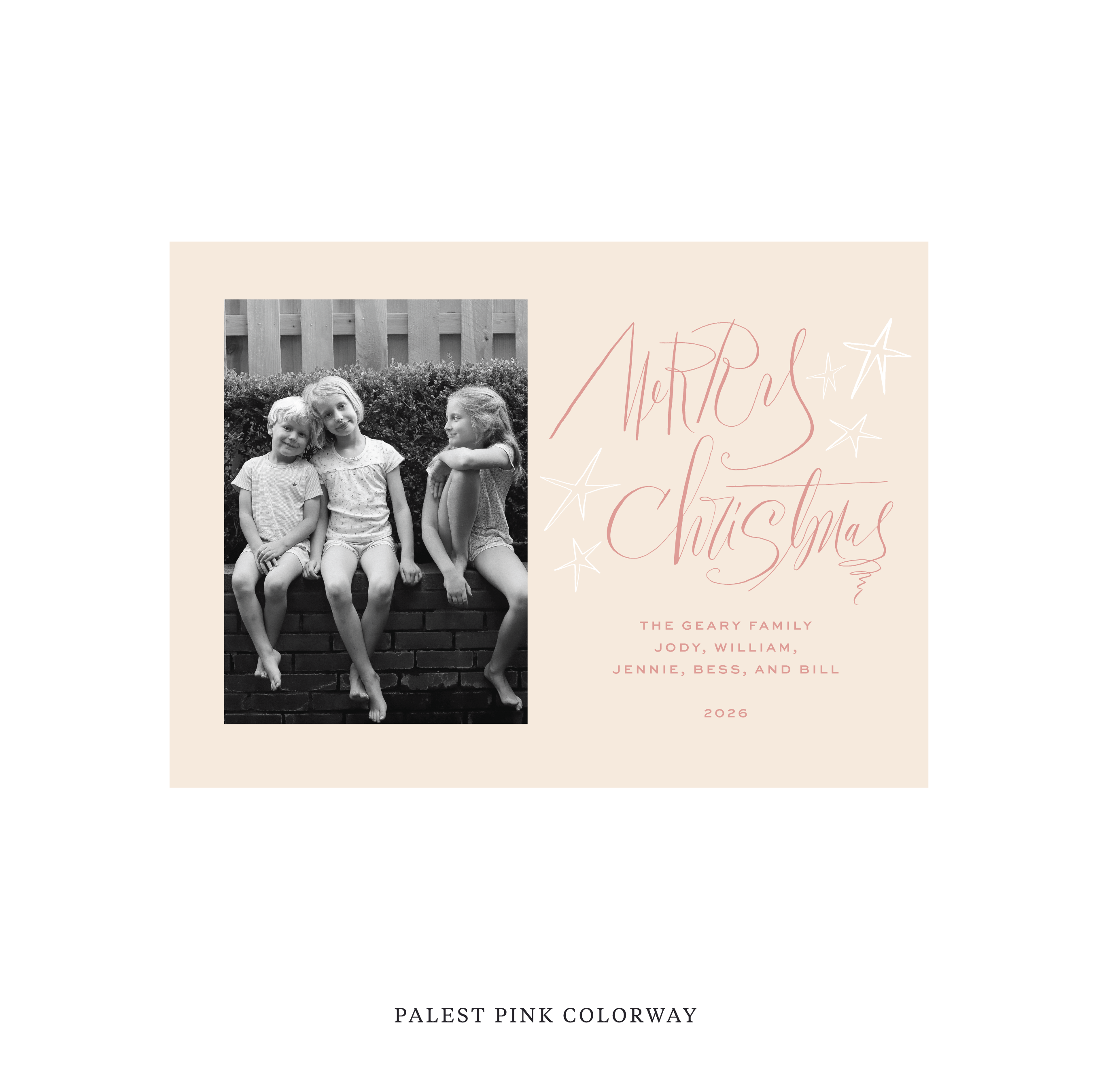 Merritt Classic Flat Print Holiday Card, Medium
