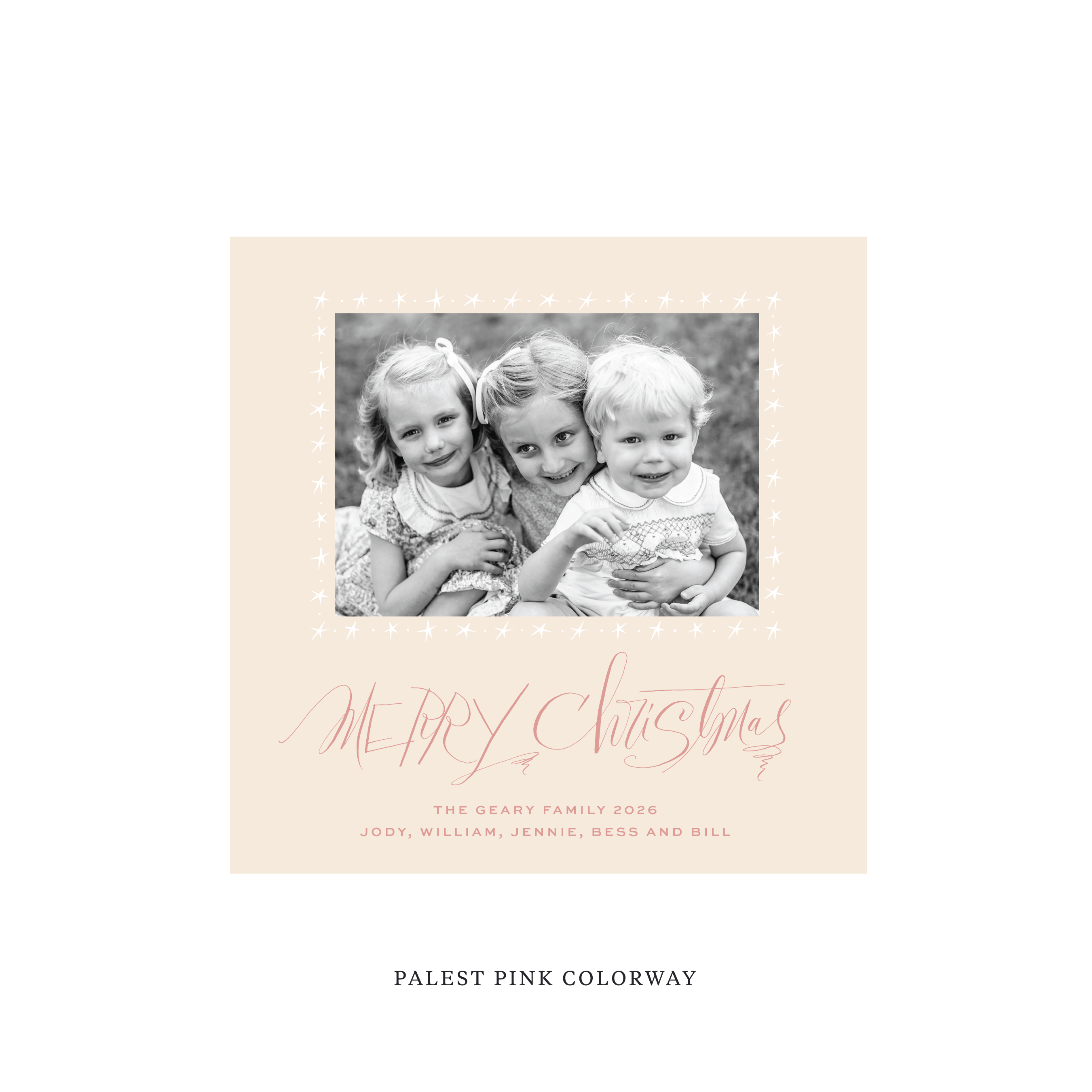 Merritt Classic Flat Print Holiday Card, Square