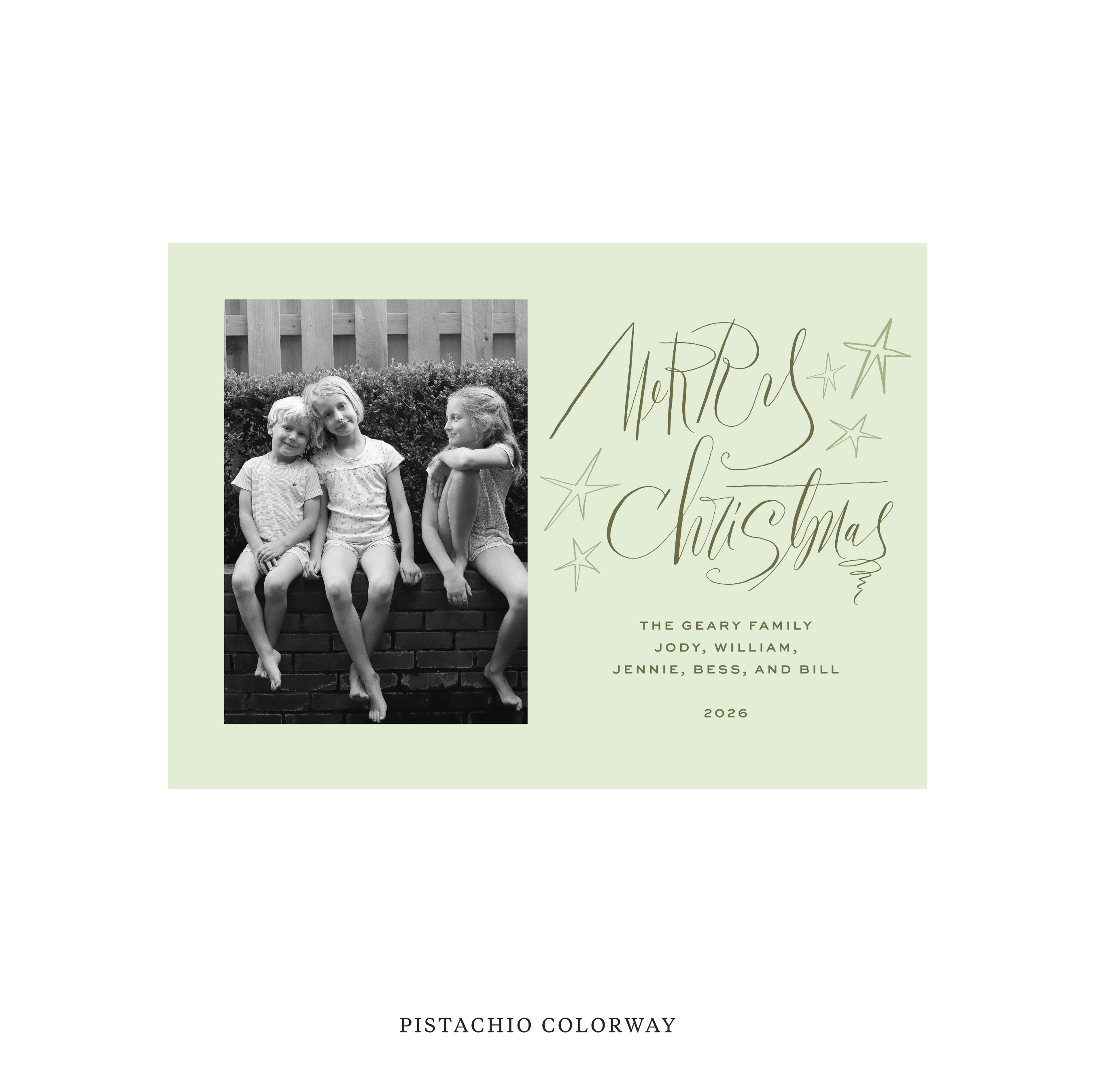 Merritt Classic Flat Print Holiday Card, Medium
