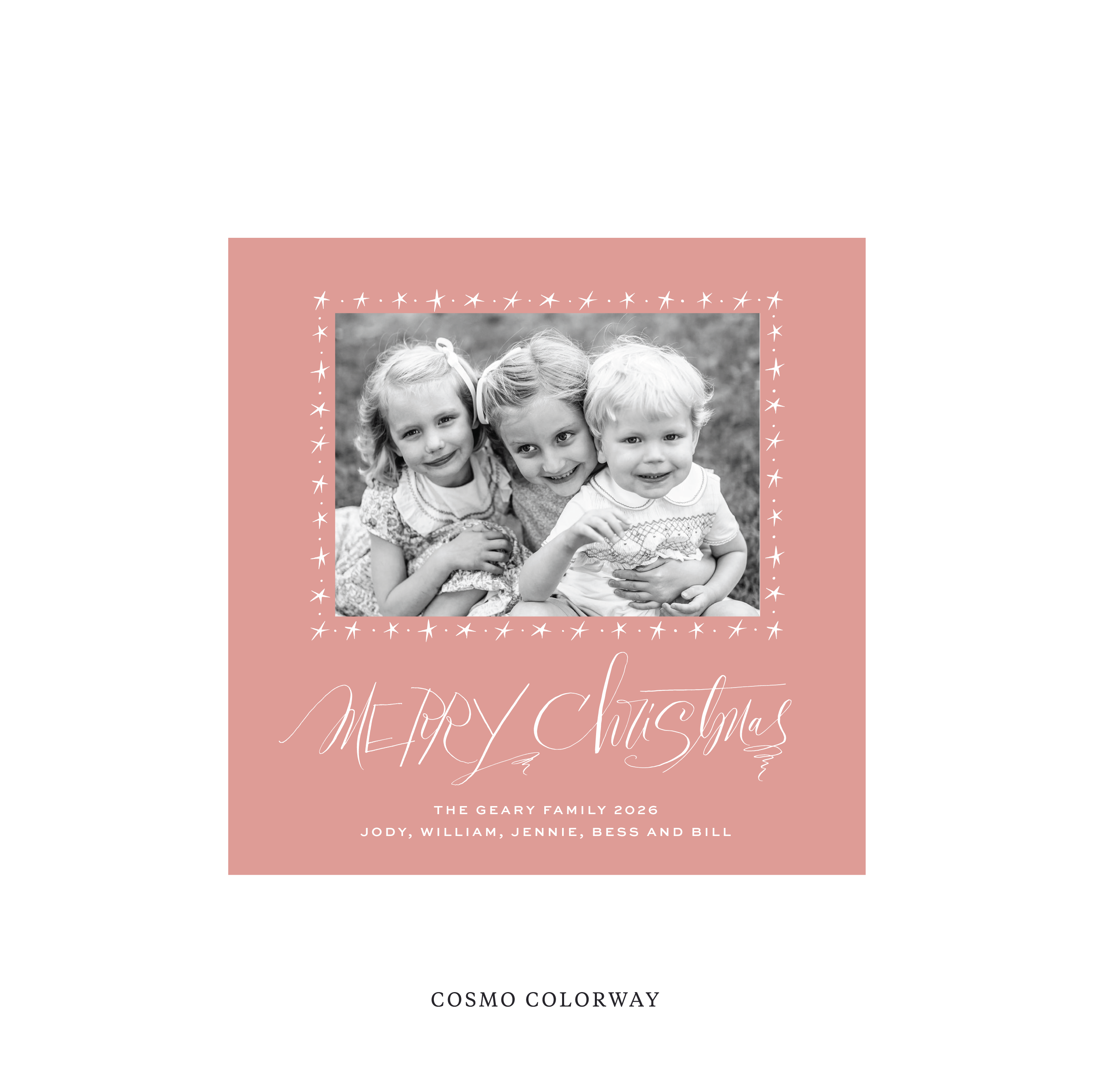Merritt Classic Flat Print Holiday Card, Square