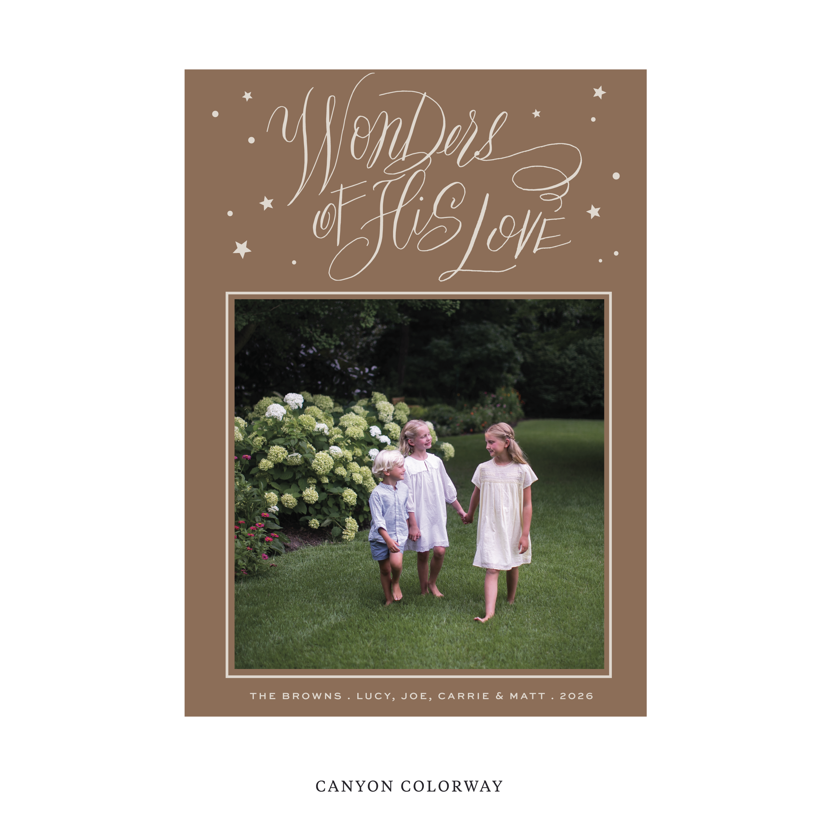 Merriweather Classic Flat Print Holiday Card, Large