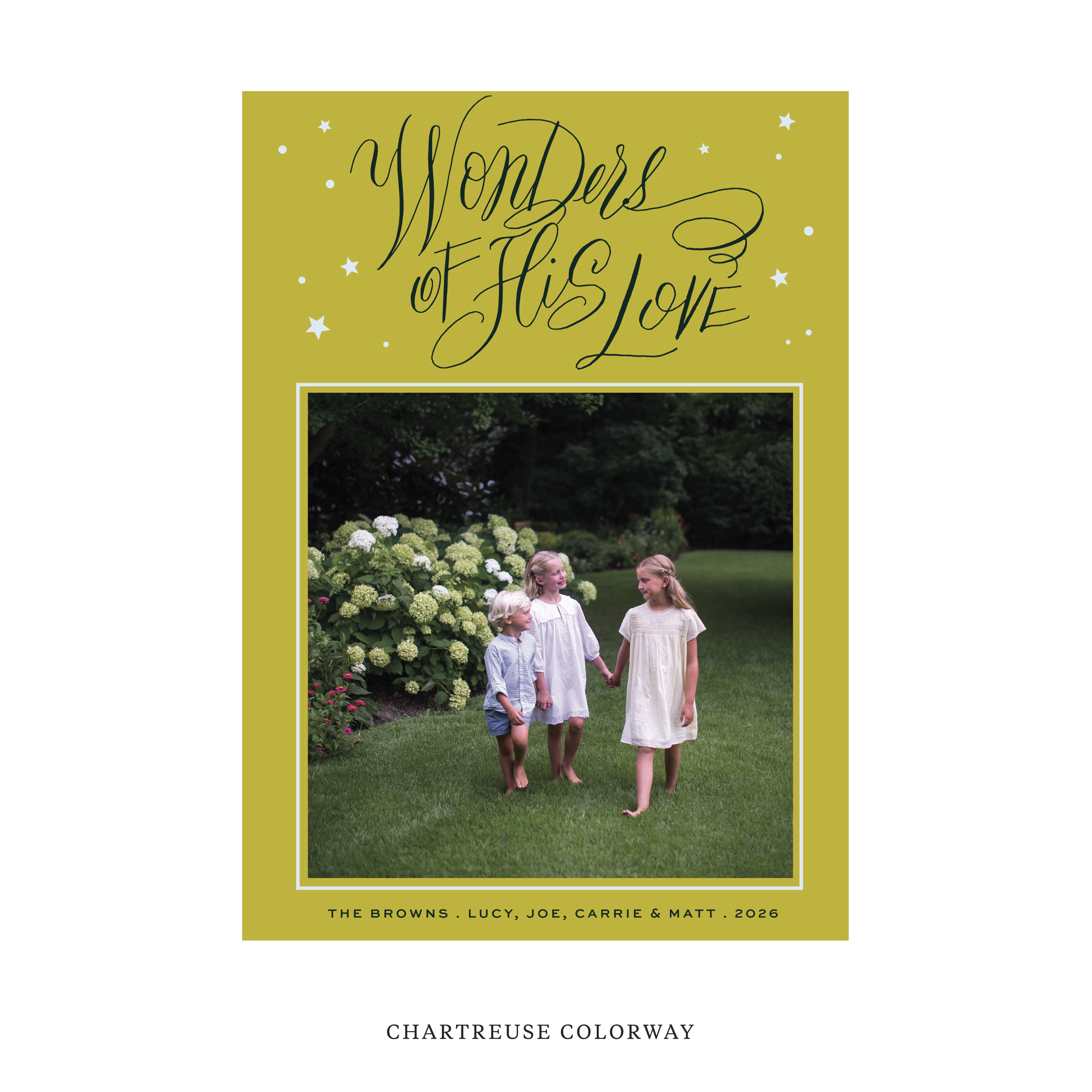 Merriweather Classic Flat Print Holiday Card, Large