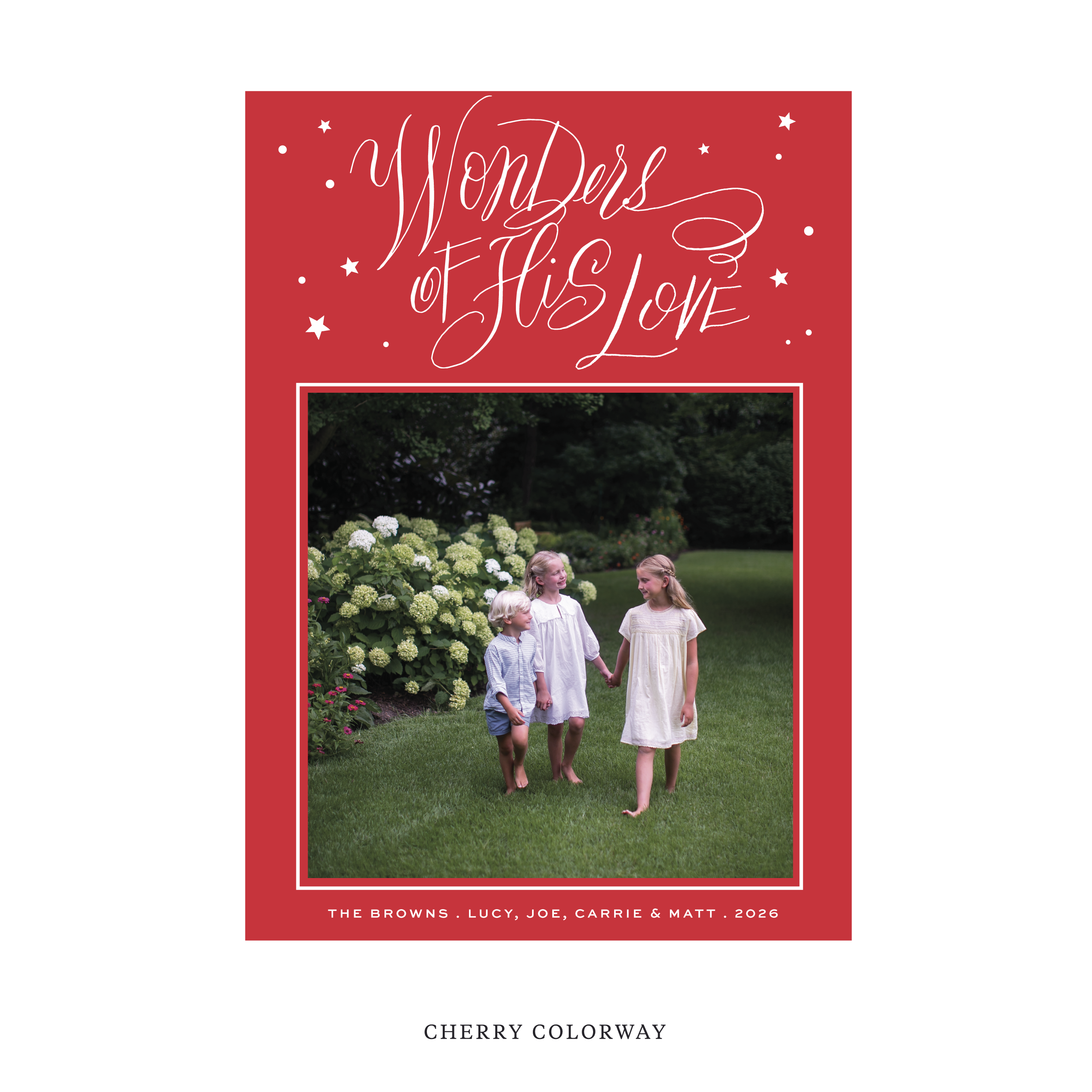 Merriweather Classic Flat Print Holiday Card, Large