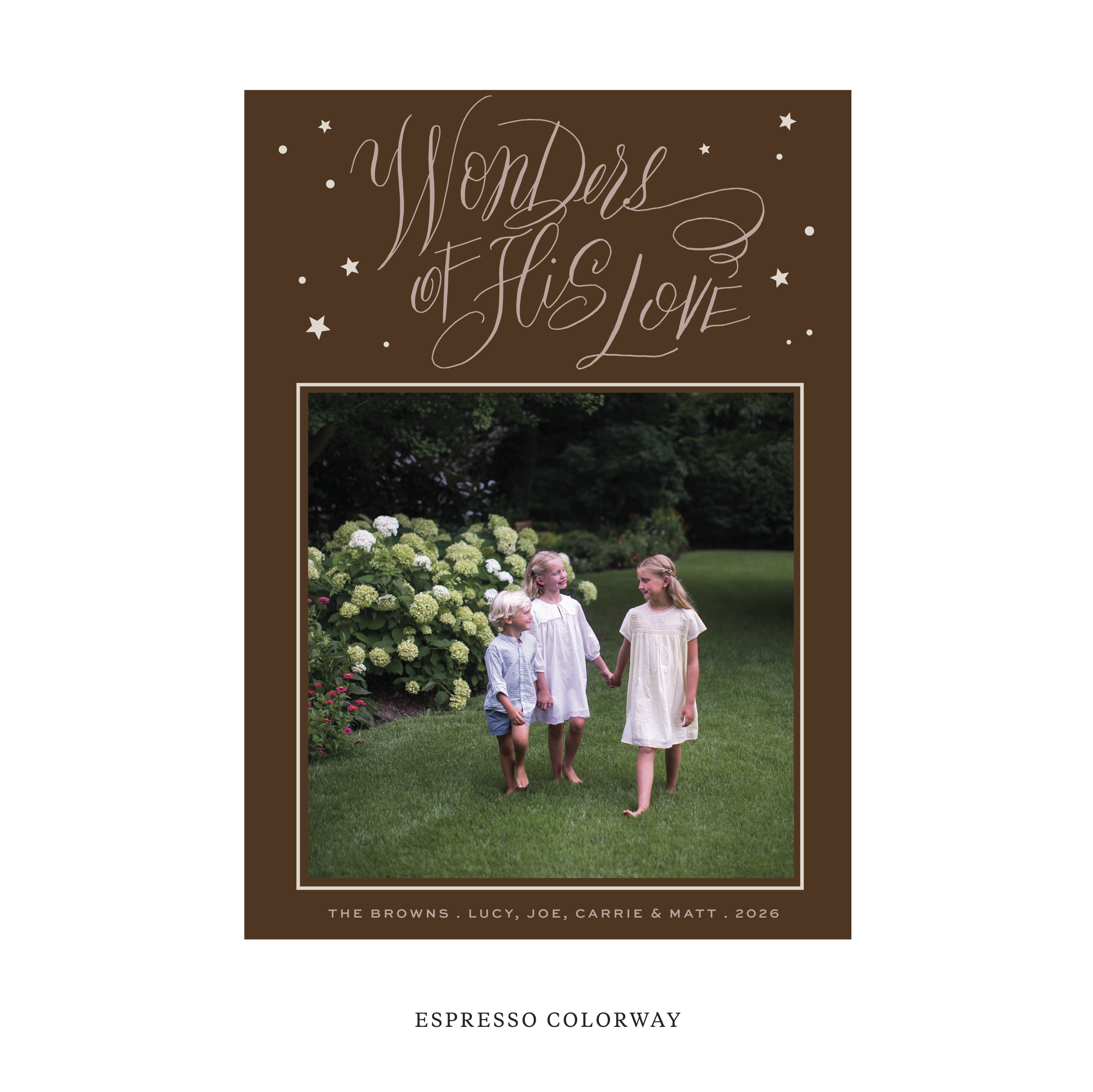 Merriweather Classic Flat Print Holiday Card, Large