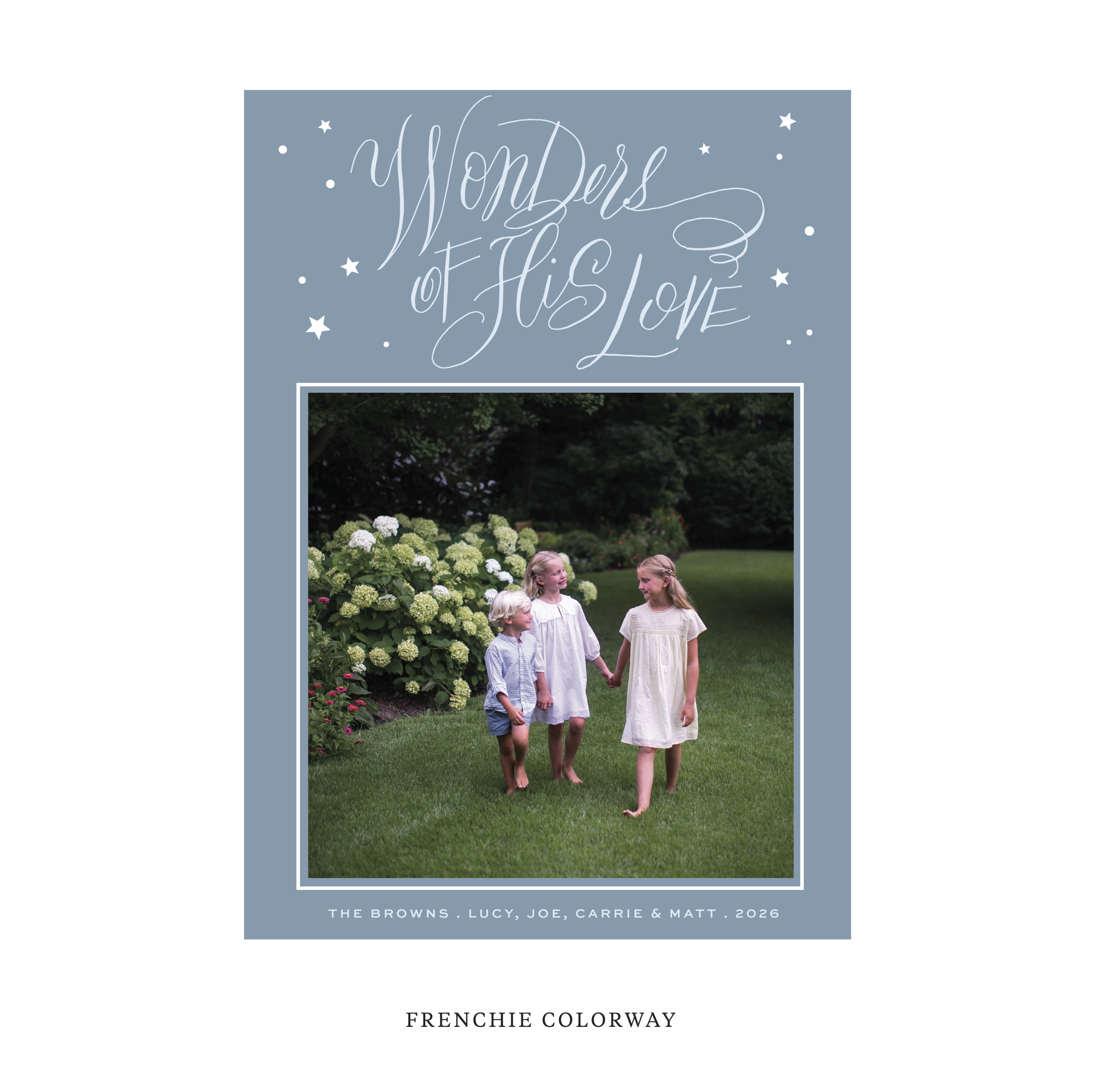 Merriweather Classic Flat Print Holiday Card, Large