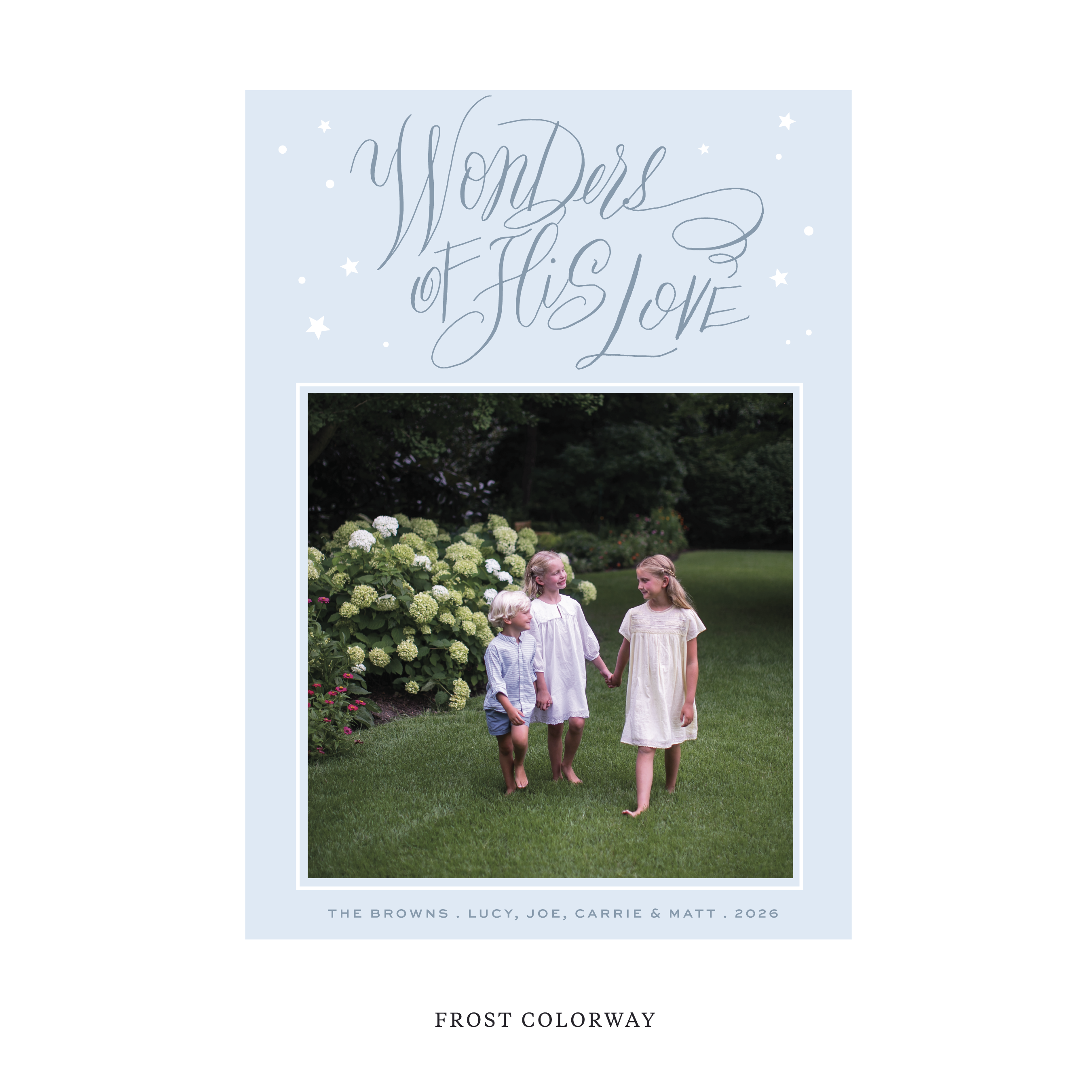 Merriweather Classic Flat Print Holiday Card, Large