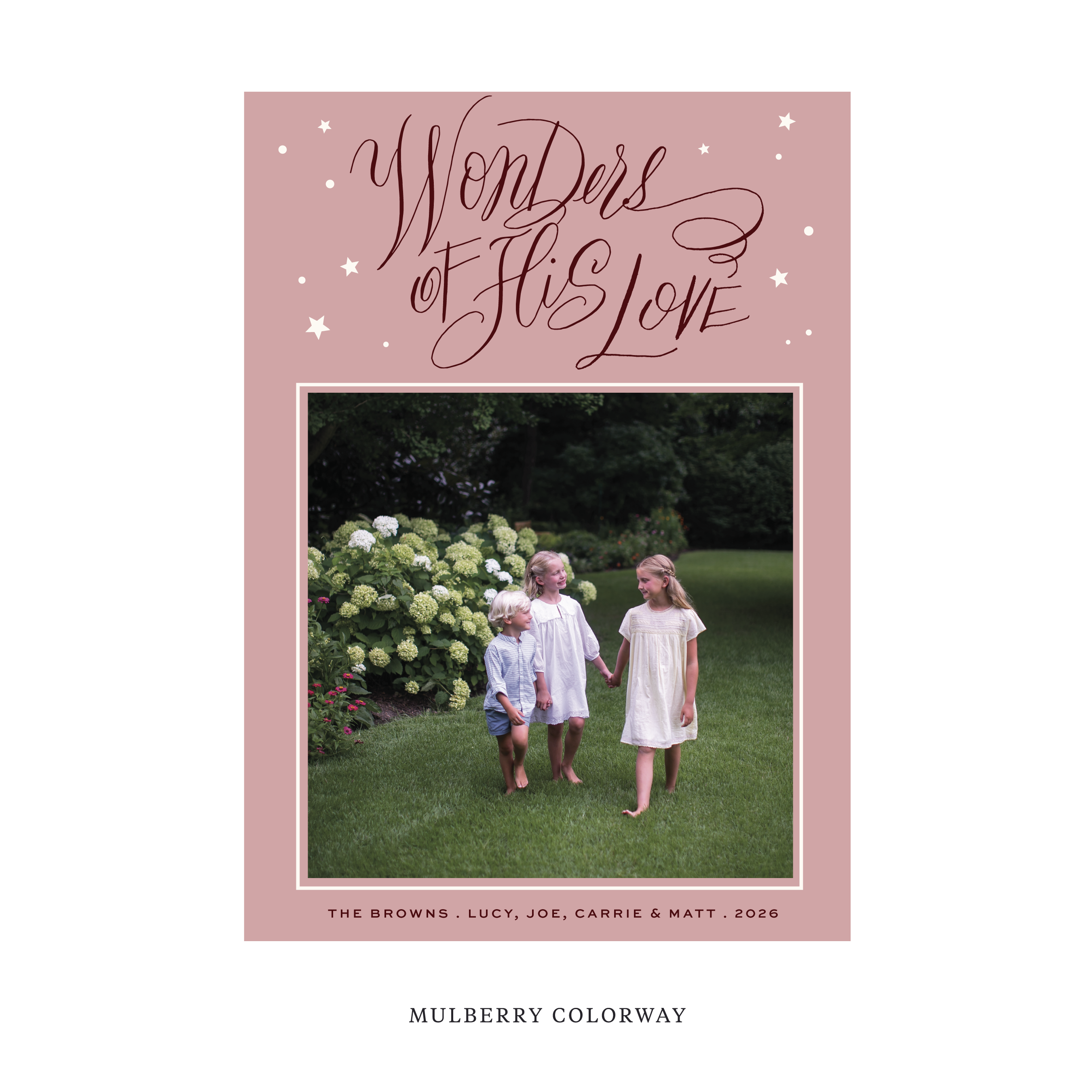 Merriweather Classic Flat Print Holiday Card, Large