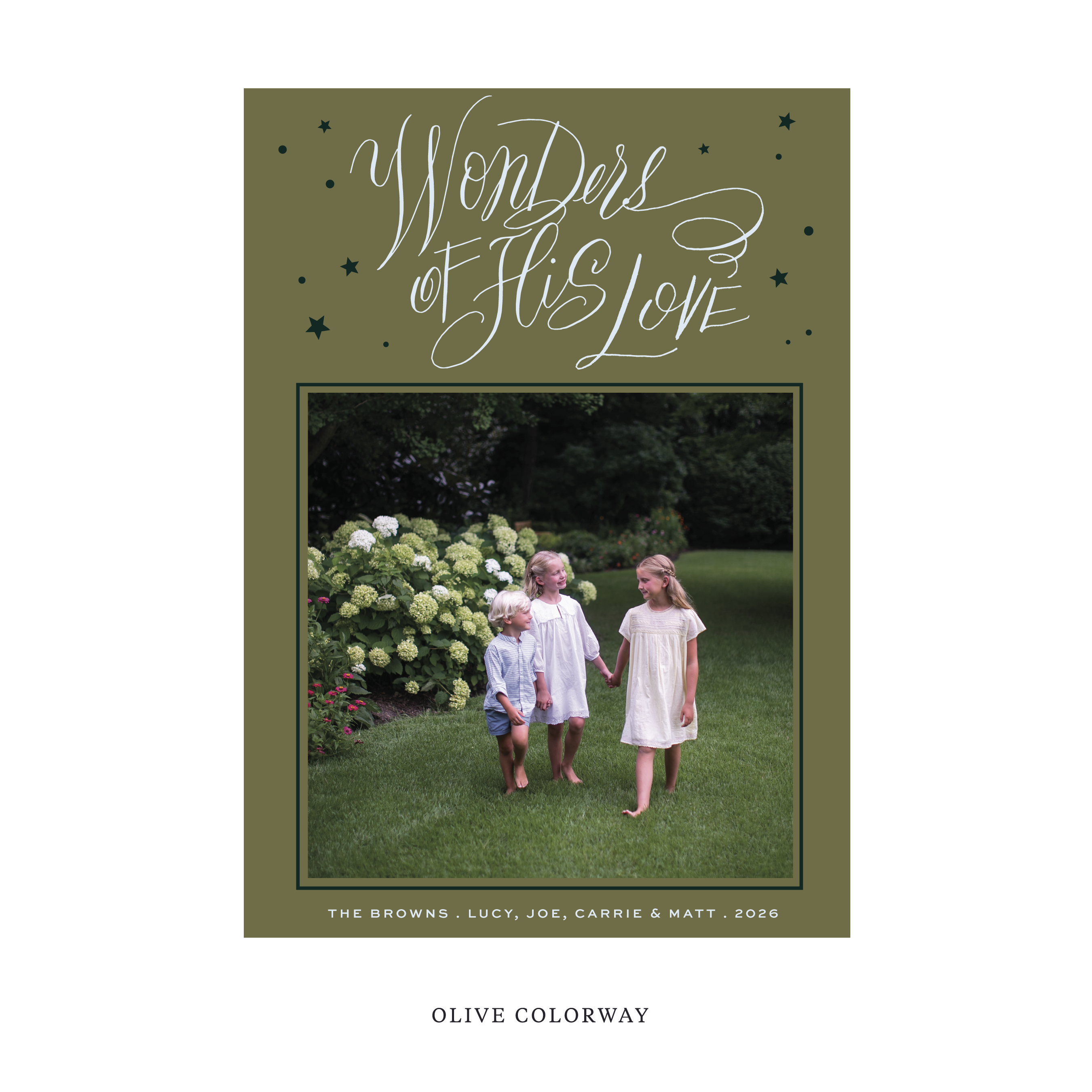 Merriweather Classic Flat Print Holiday Card, Large