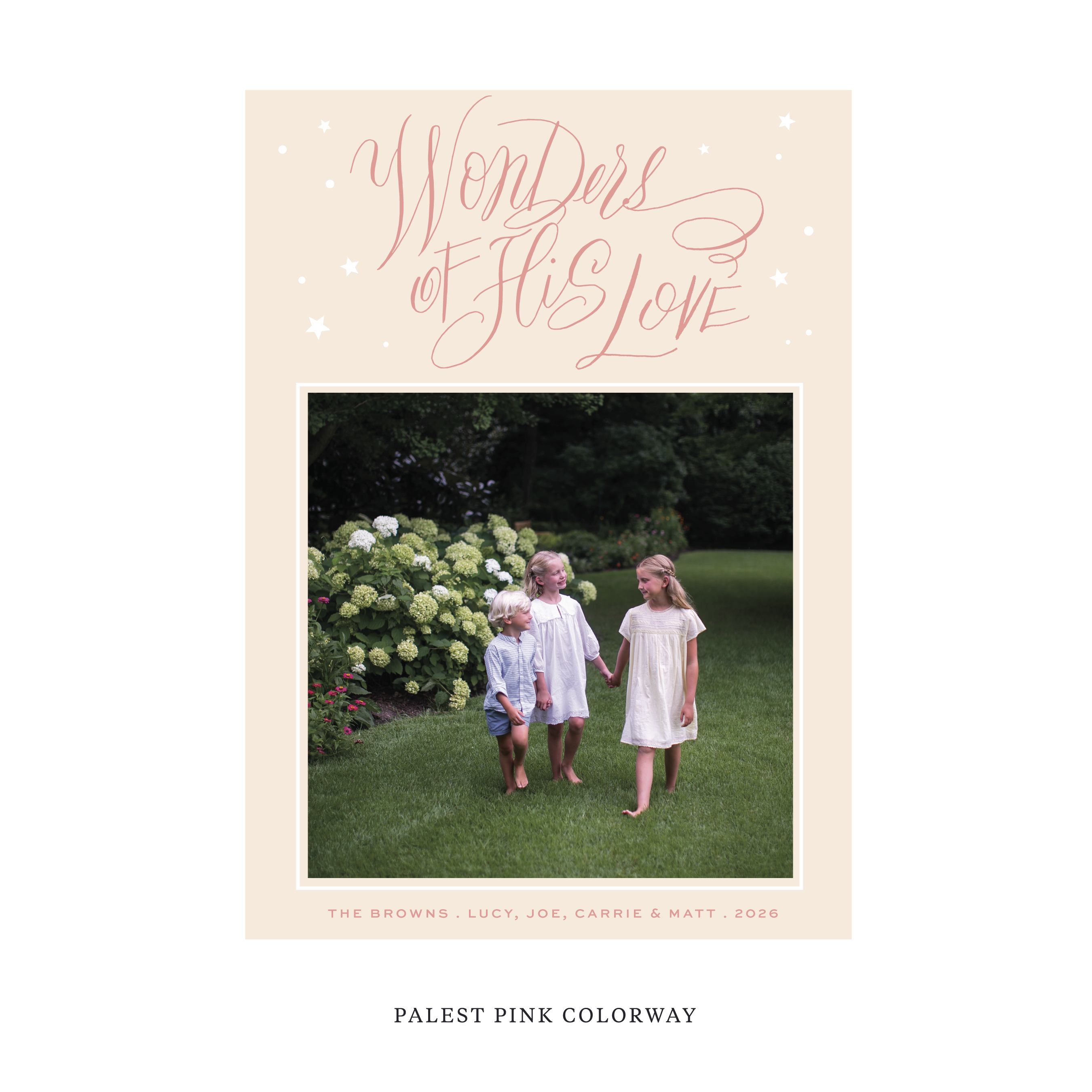Merriweather Classic Flat Print Holiday Card, Large