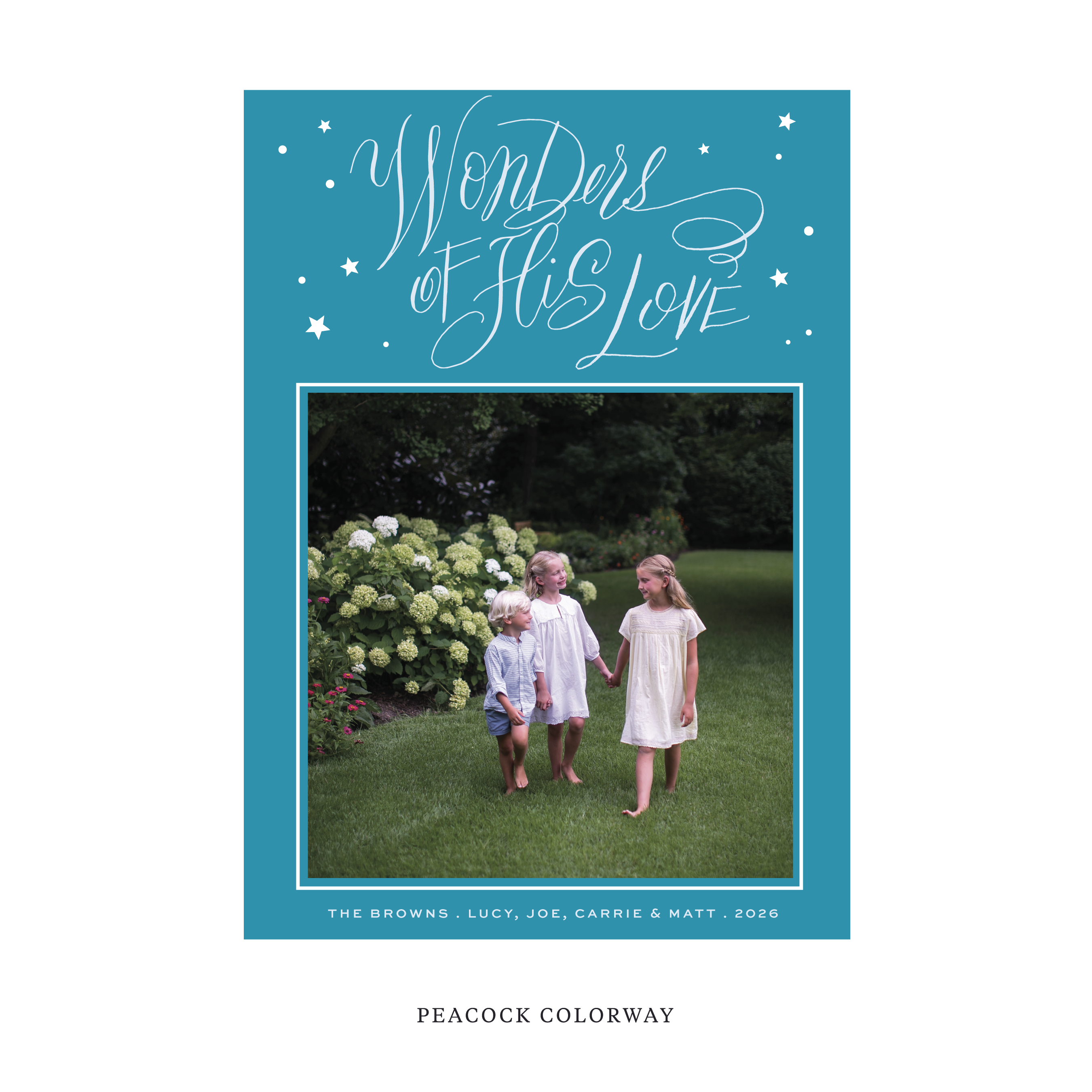 Merriweather Classic Flat Print Holiday Card, Large