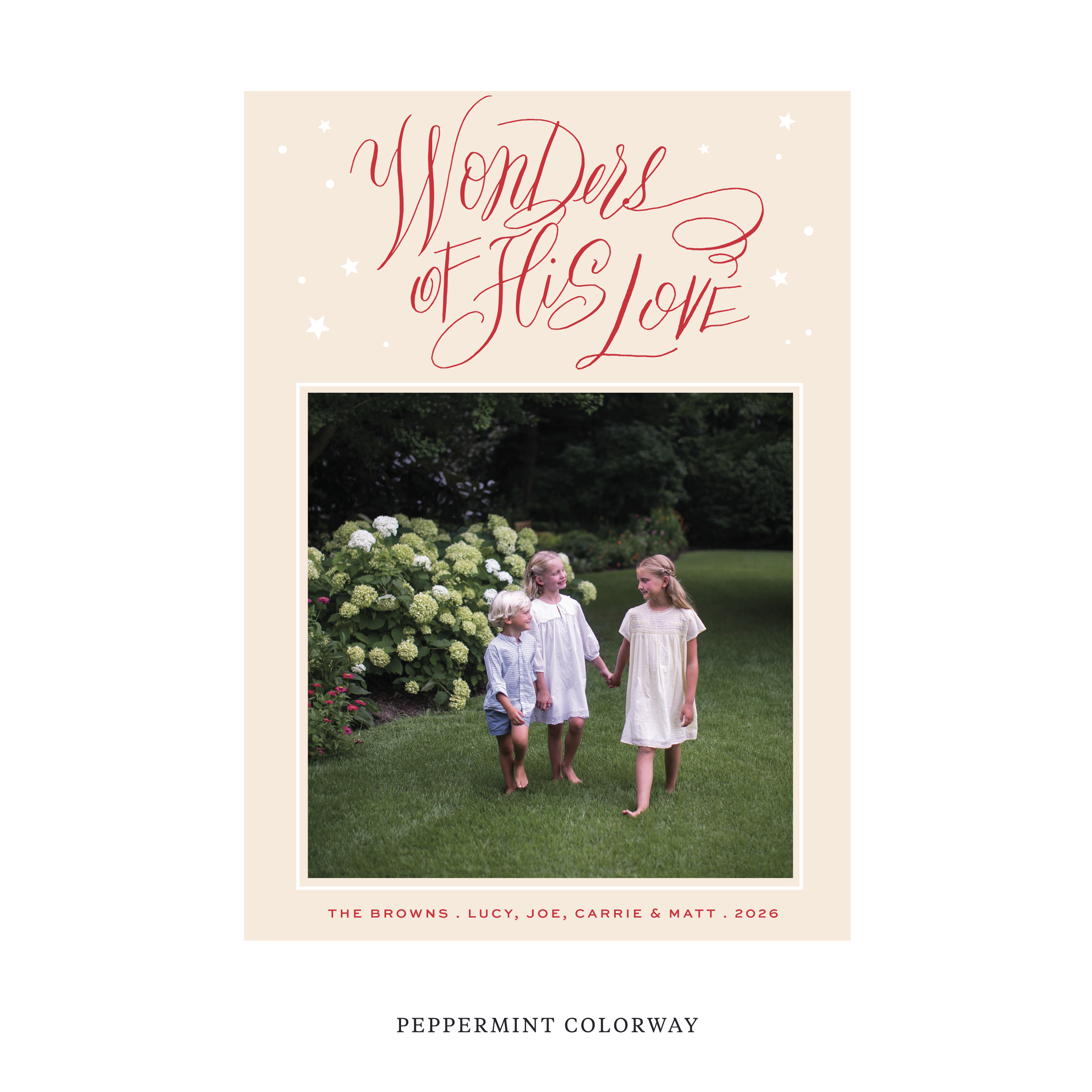 Merriweather Classic Flat Print Holiday Card, Large