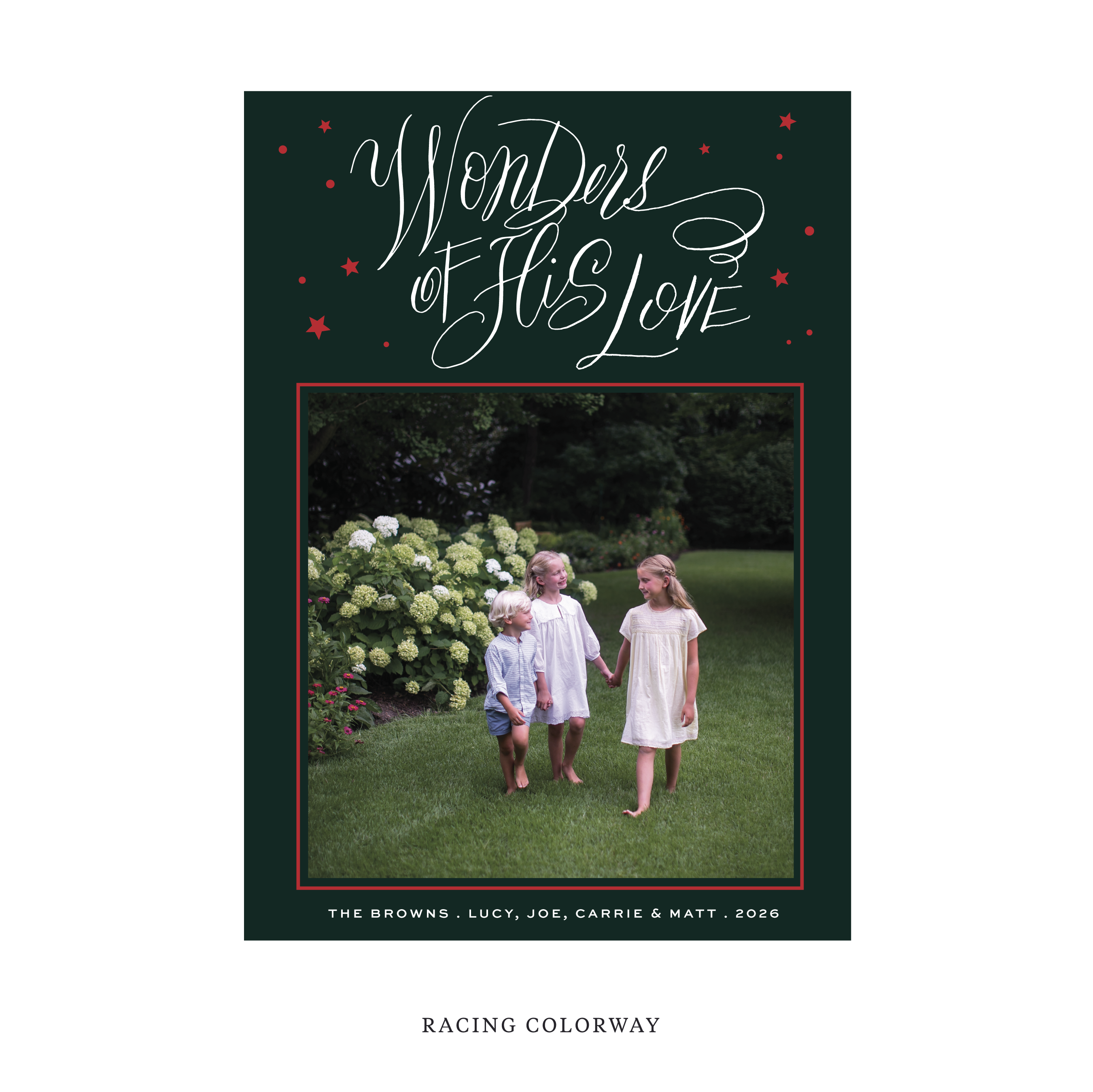 Merriweather Classic Flat Print Holiday Card, Large