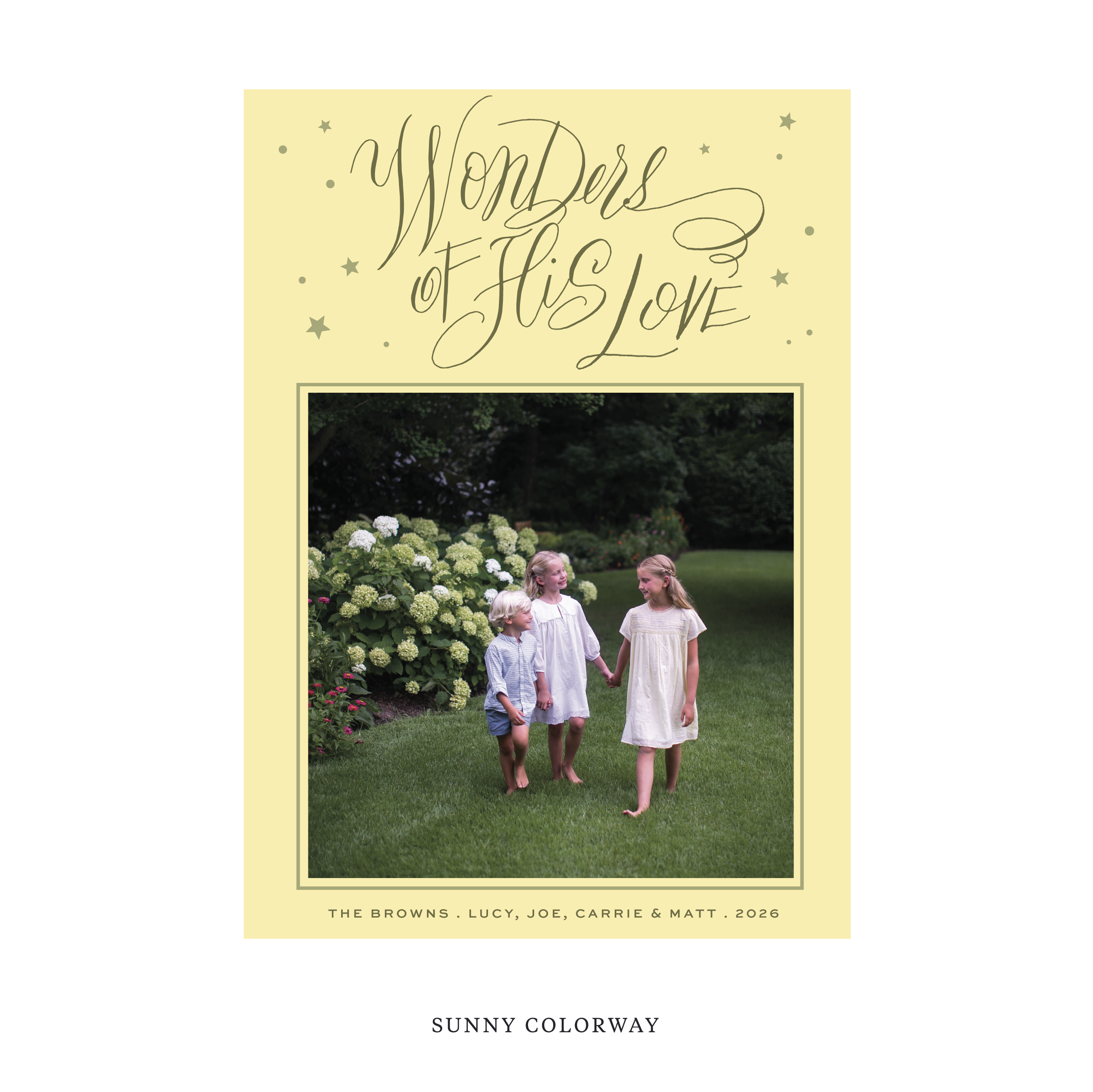 Merriweather Classic Flat Print Holiday Card, Large