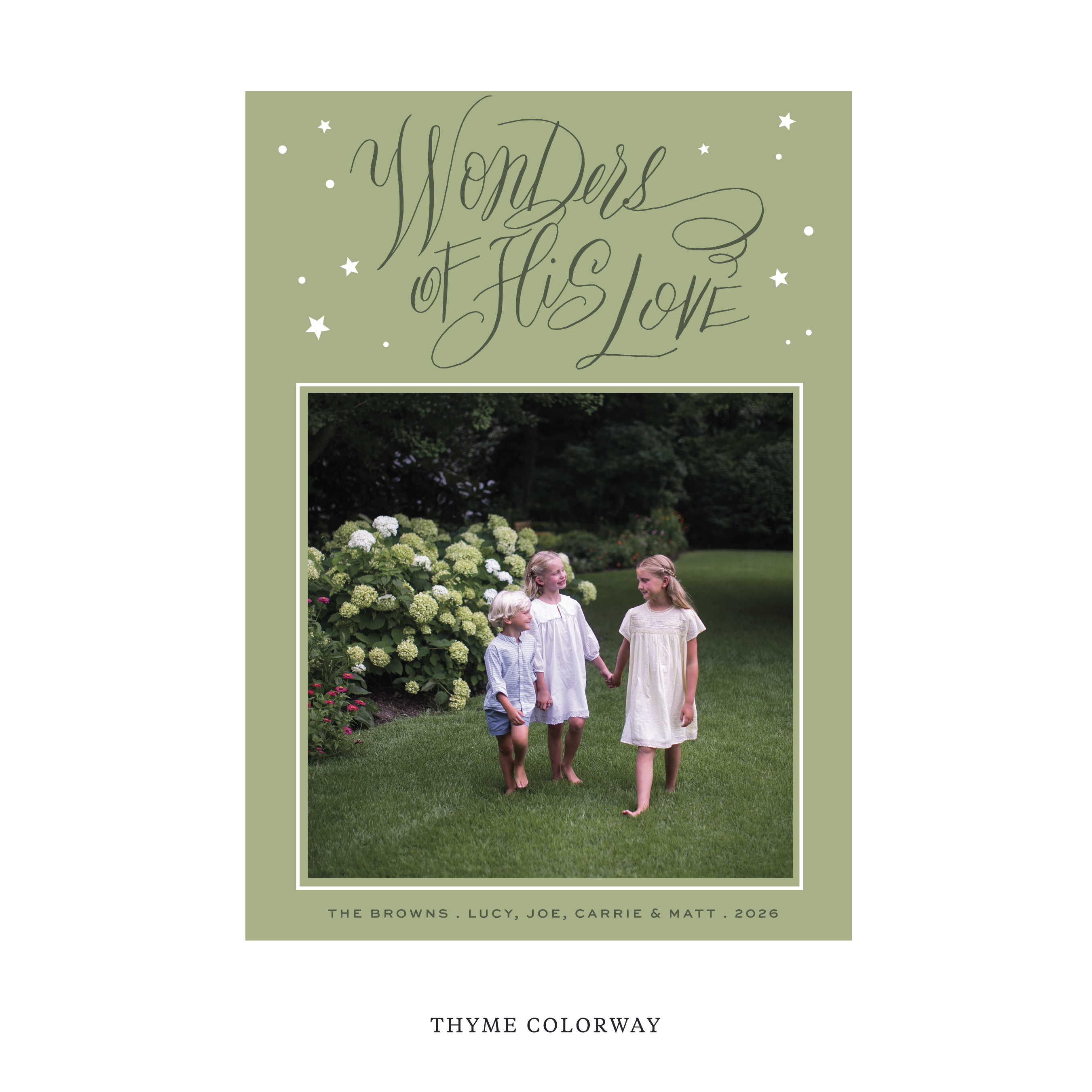 Merriweather Classic Flat Print Holiday Card, Large