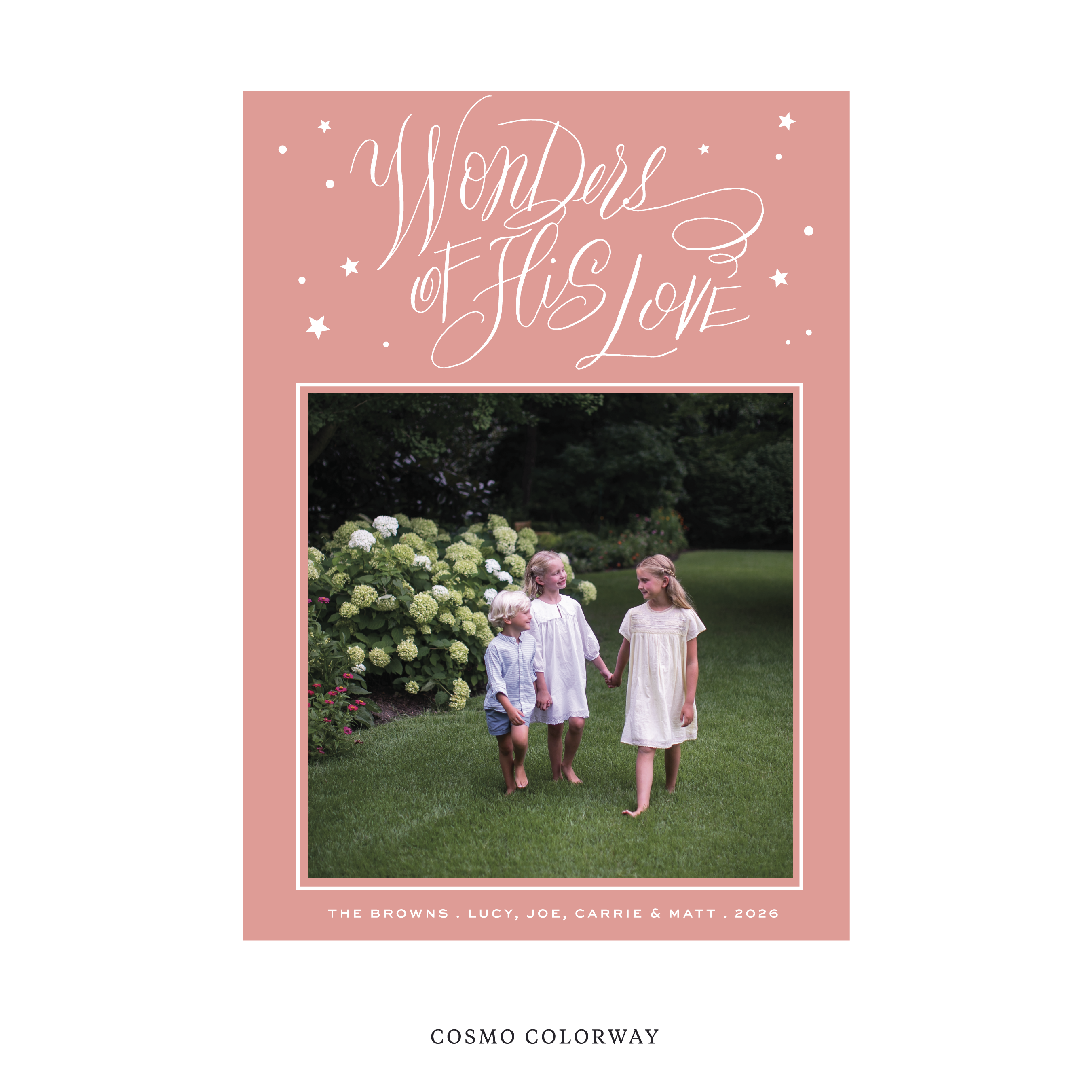 Merriweather Classic Flat Print Holiday Card, Large