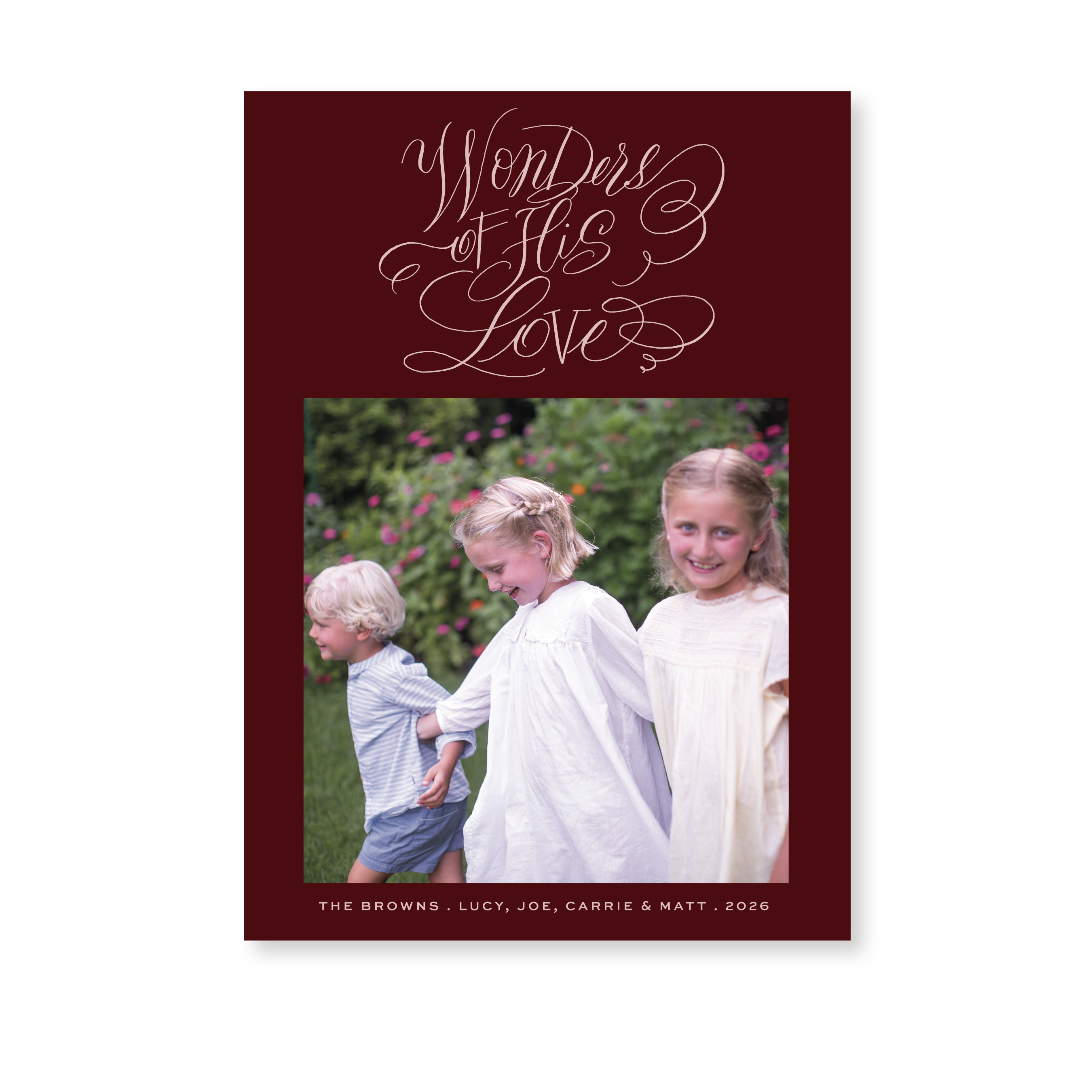 Merriweather Classic Flat Print Holiday Card, Large (Elegant)