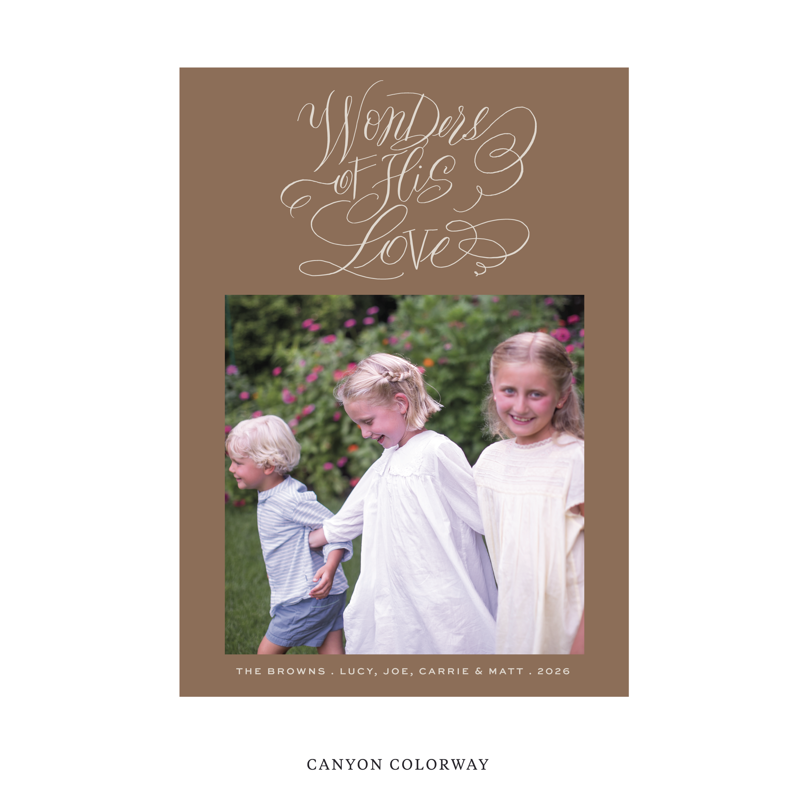 Merriweather Classic Flat Print Holiday Card, Large (Elegant)