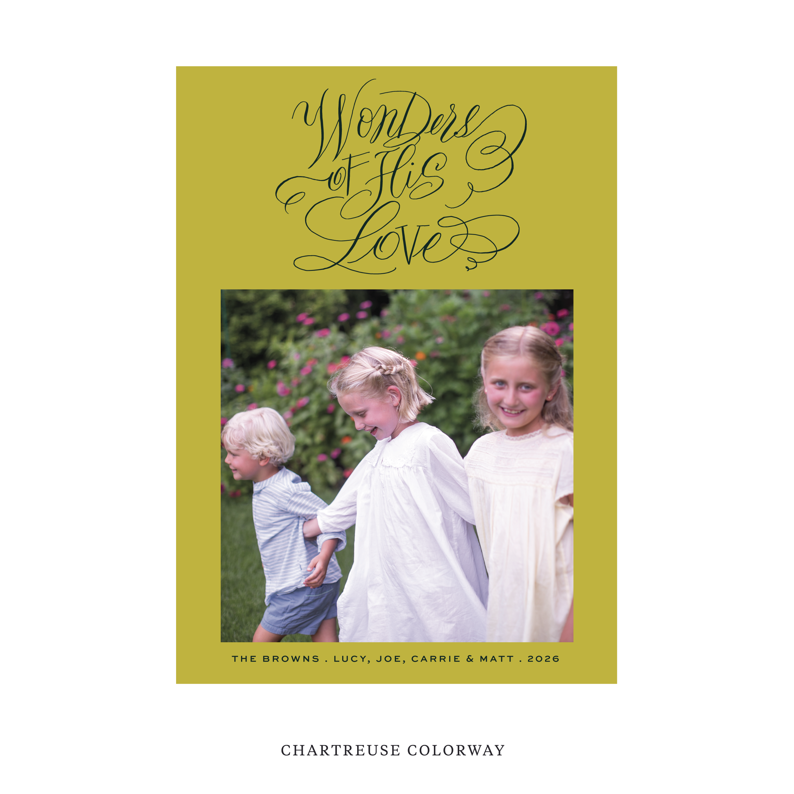 Merriweather Classic Flat Print Holiday Card, Large (Elegant)