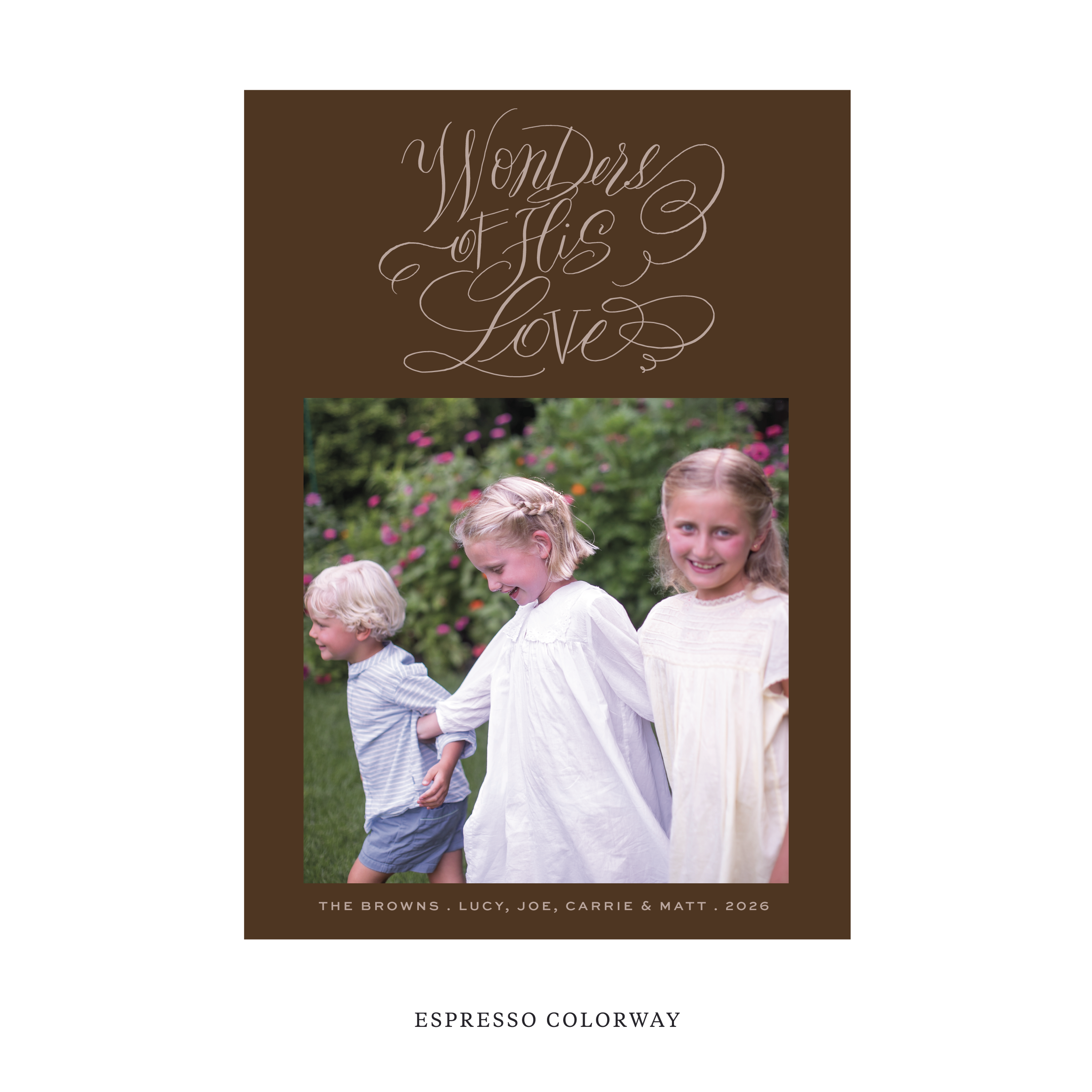 Merriweather Classic Flat Print Holiday Card, Large (Elegant)