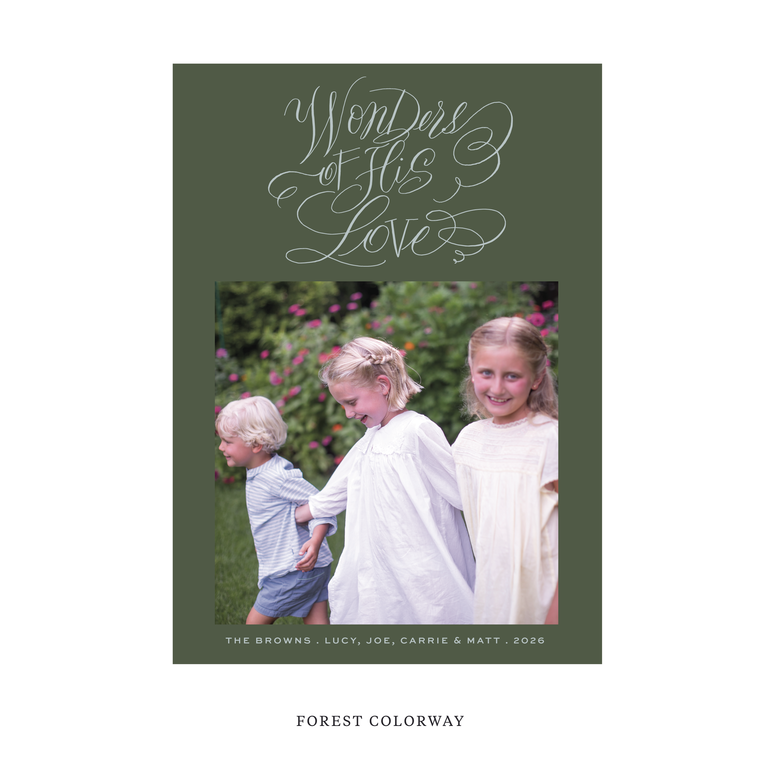 Merriweather Classic Flat Print Holiday Card, Large (Elegant)