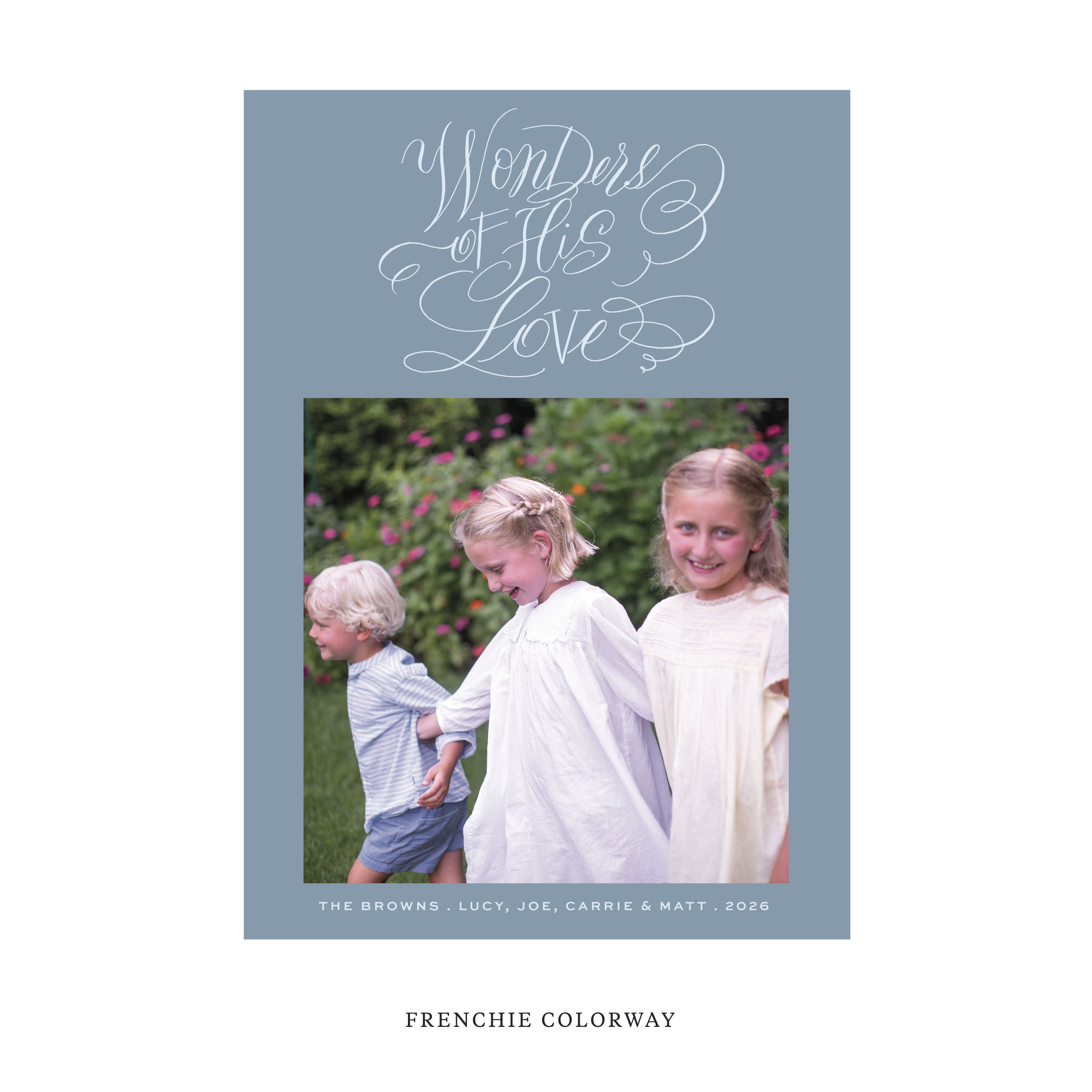 Merriweather Classic Flat Print Holiday Card, Large (Elegant)