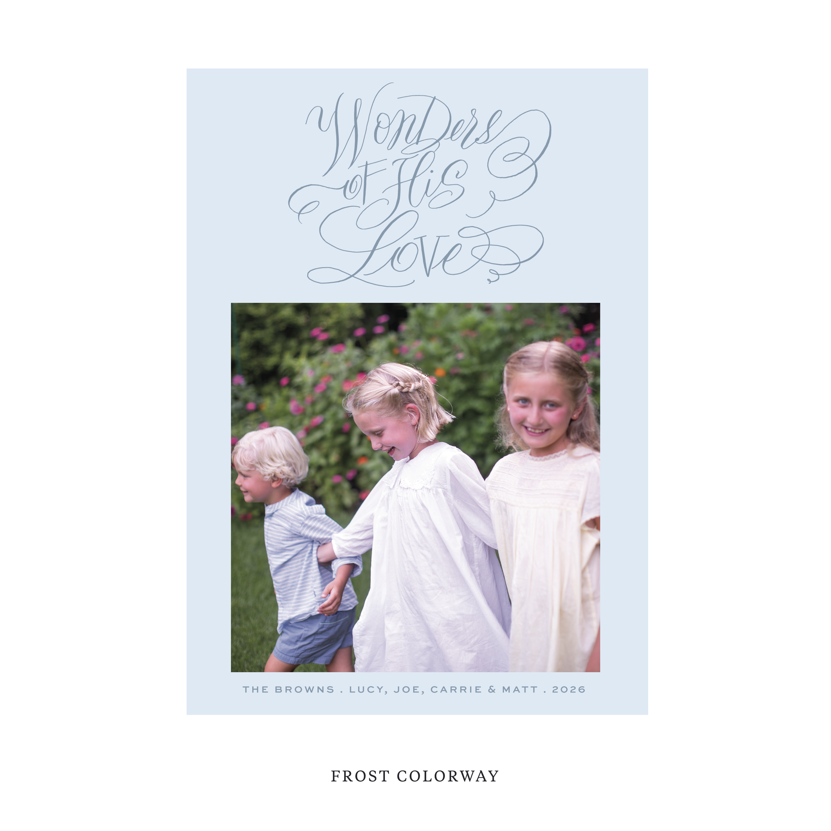 Merriweather Classic Flat Print Holiday Card, Large (Elegant)