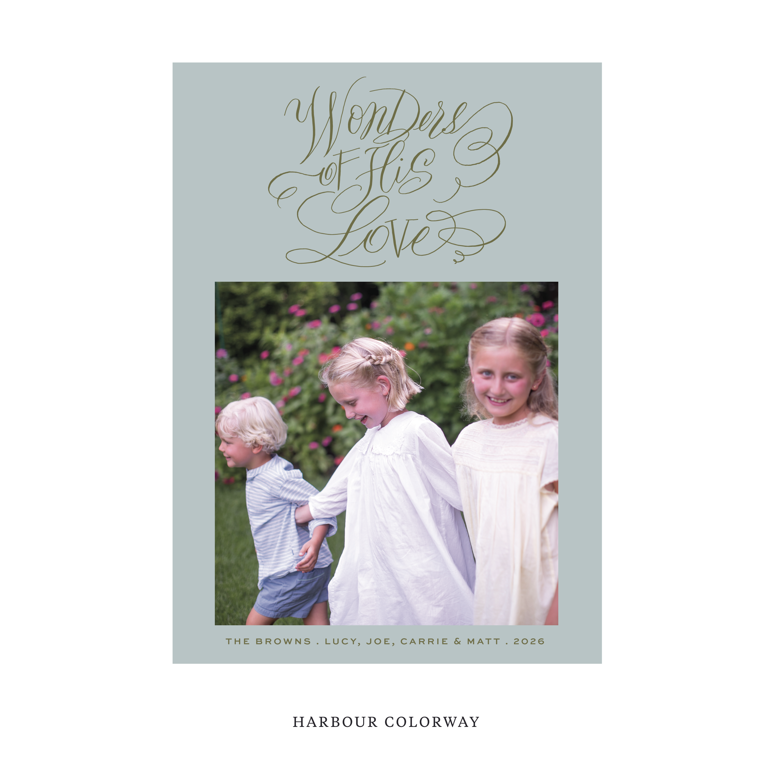 Merriweather Classic Flat Print Holiday Card, Large (Elegant)