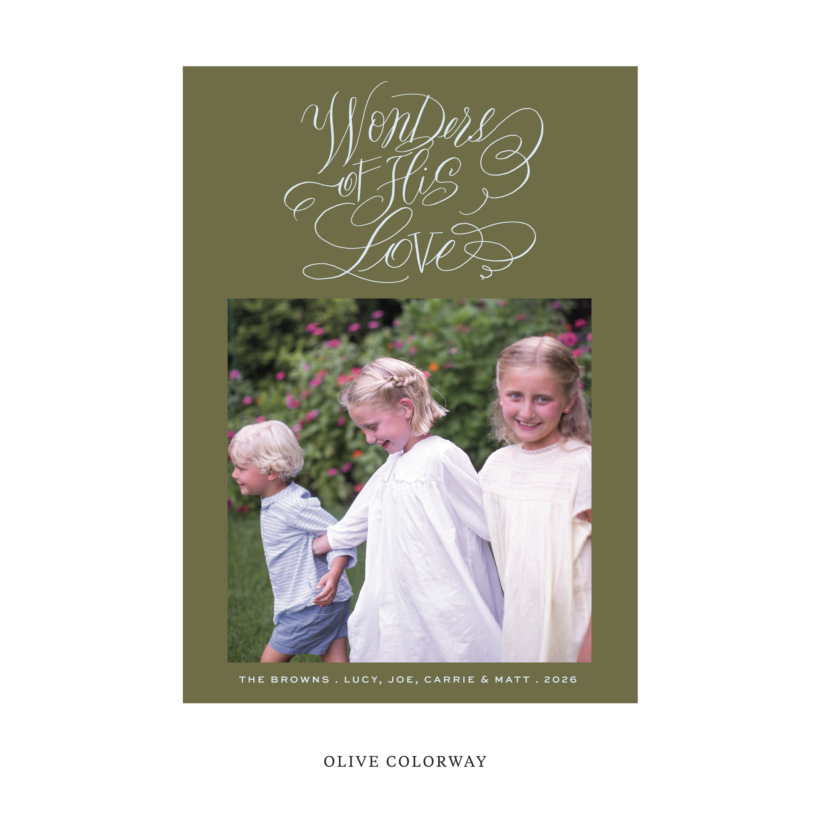Merriweather Classic Flat Print Holiday Card, Large (Elegant)