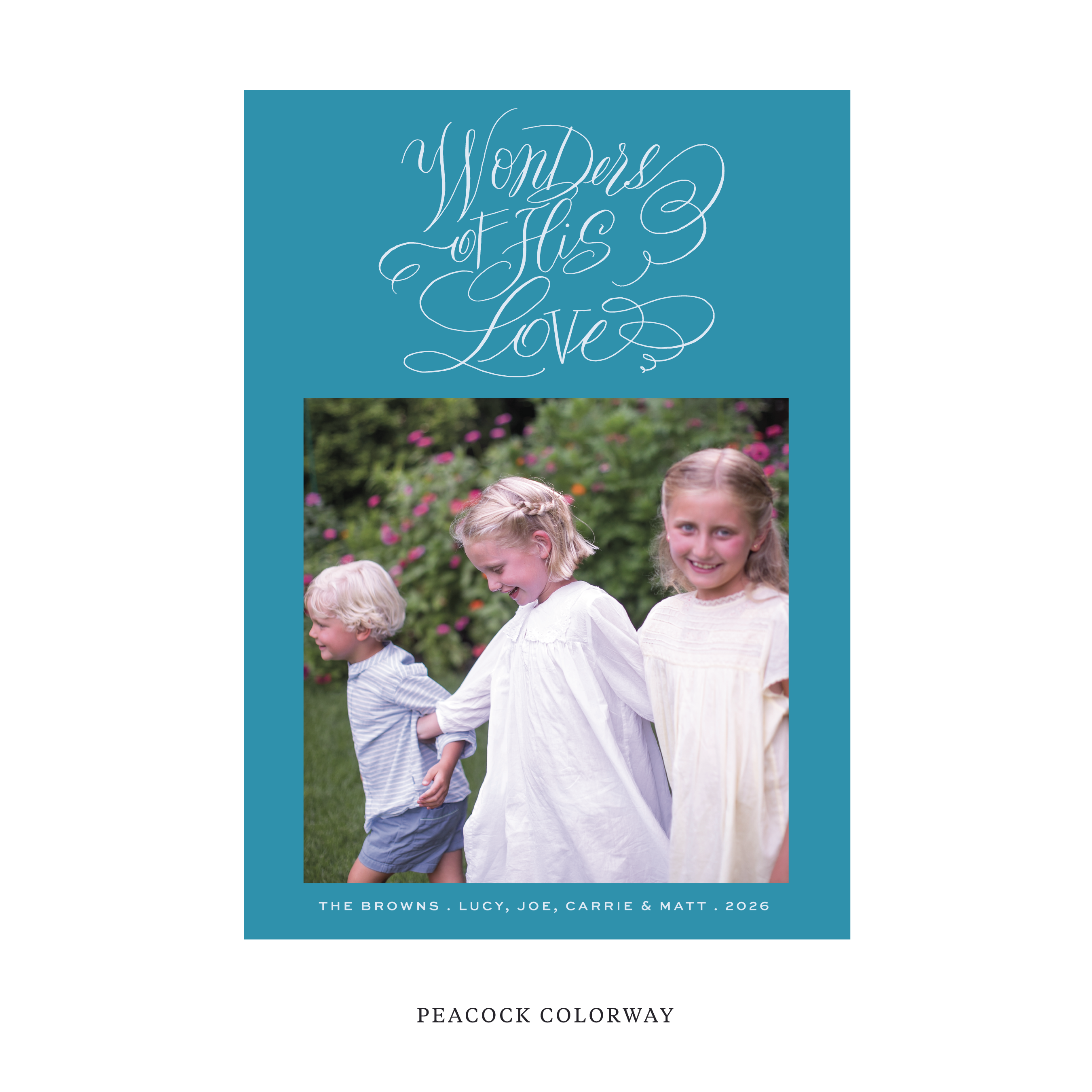 Merriweather Classic Flat Print Holiday Card, Large (Elegant)