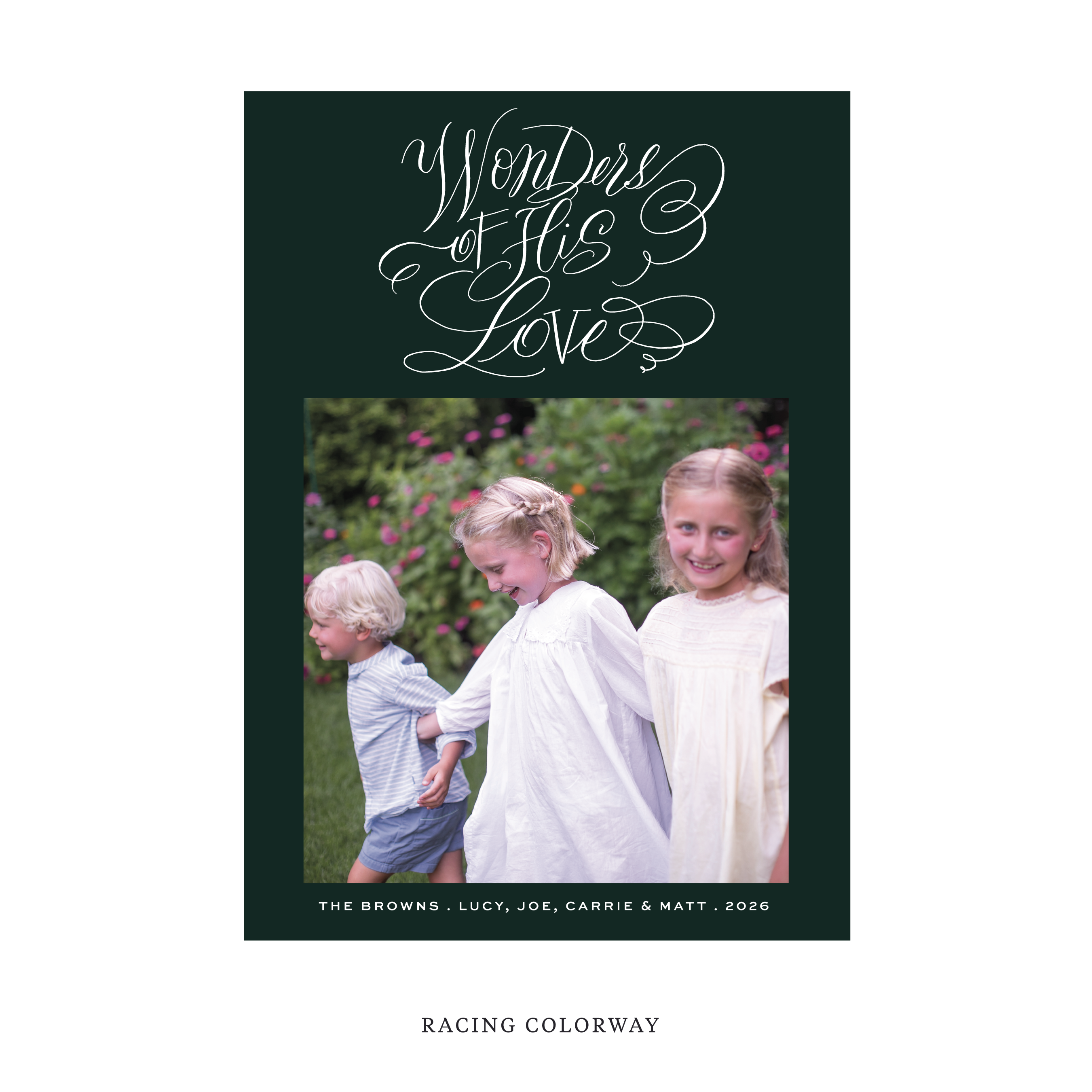 Merriweather Classic Flat Print Holiday Card, Large (Elegant)