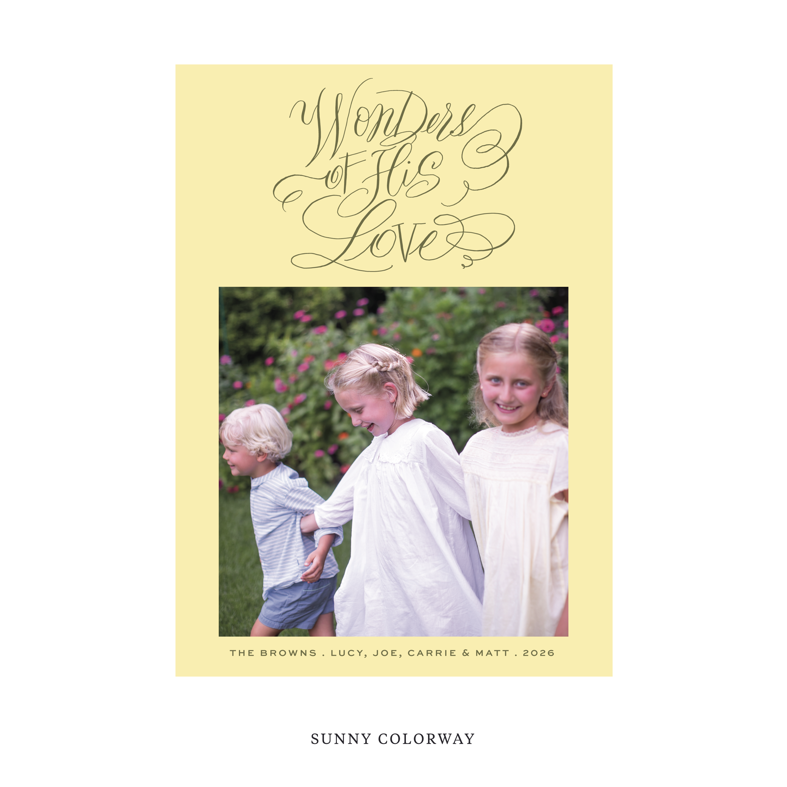 Merriweather Classic Flat Print Holiday Card, Large (Elegant)