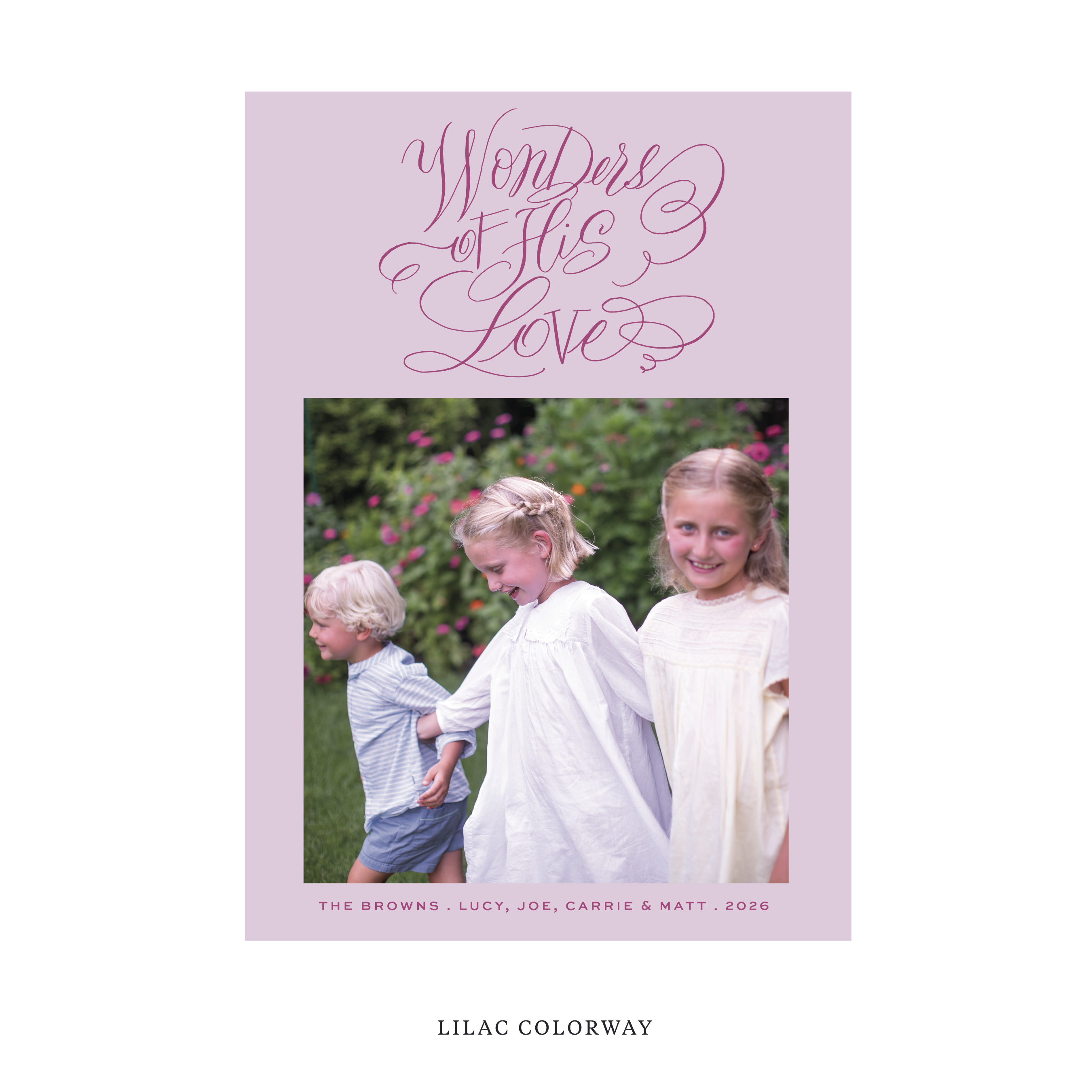 Merriweather Classic Flat Print Holiday Card, Large (Elegant)