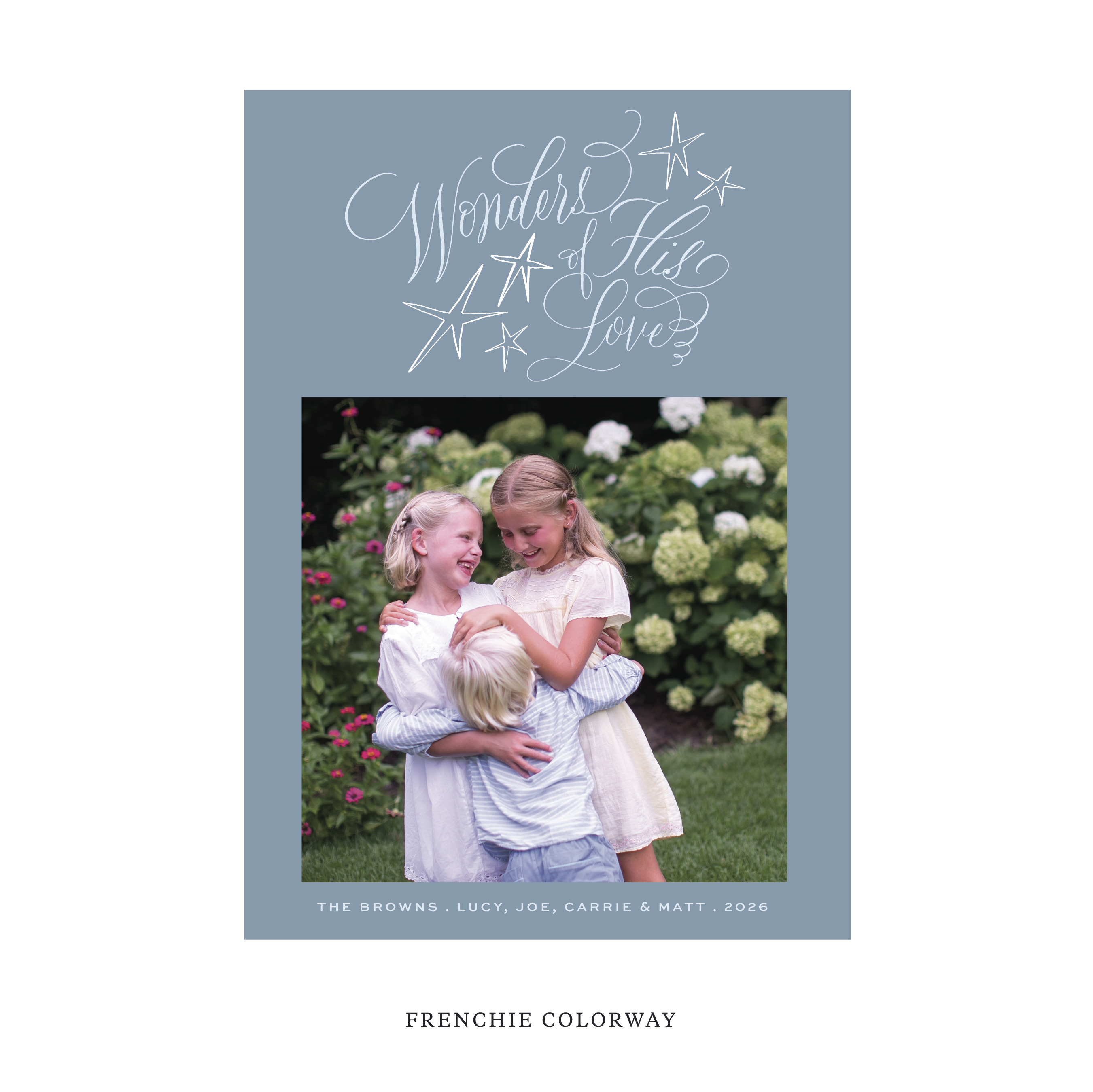 Merriweather Stars Classic Flat Print Holiday Card, Large