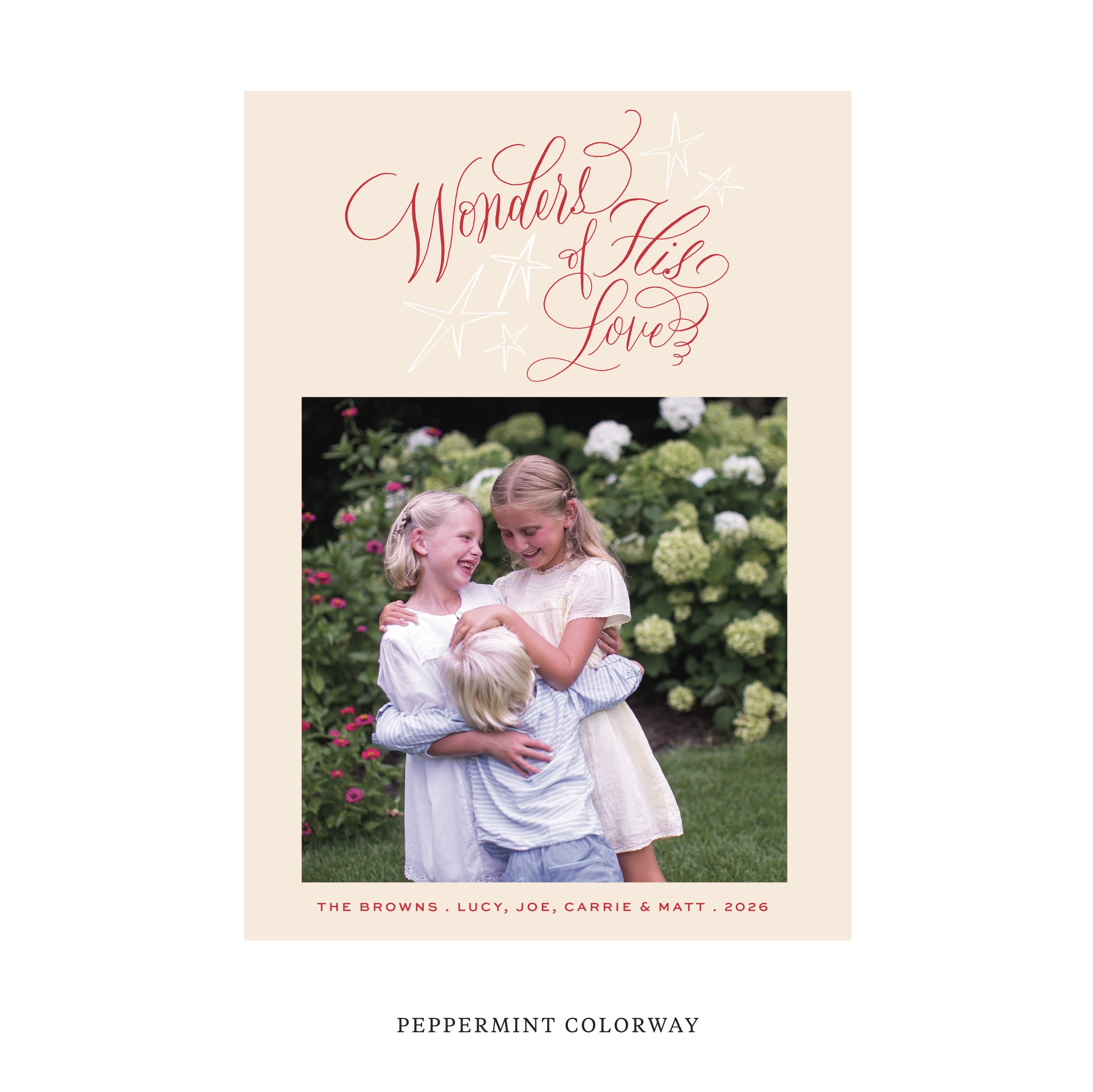 Merriweather Stars Classic Flat Print Holiday Card, Large