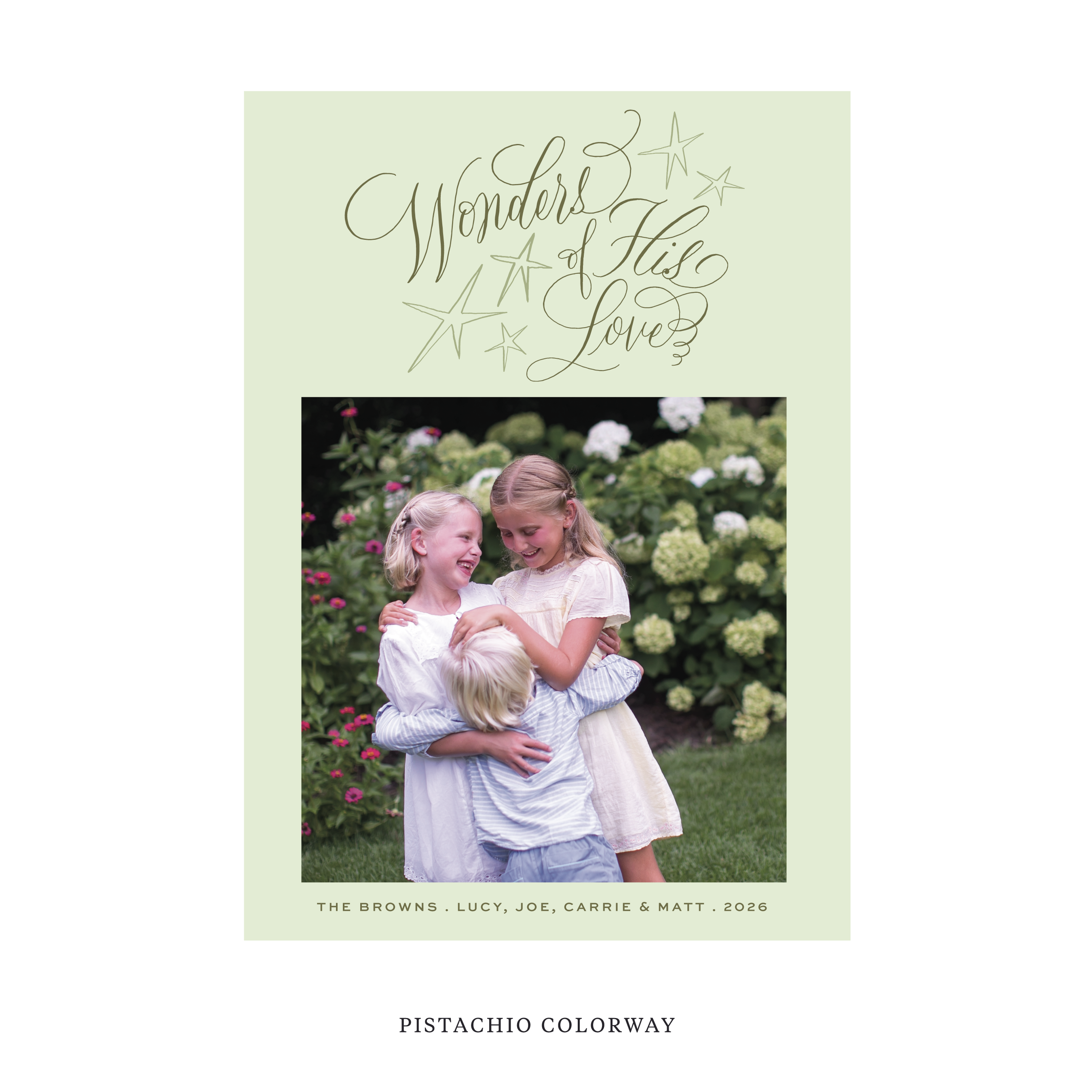 Merriweather Stars Classic Flat Print Holiday Card, Large