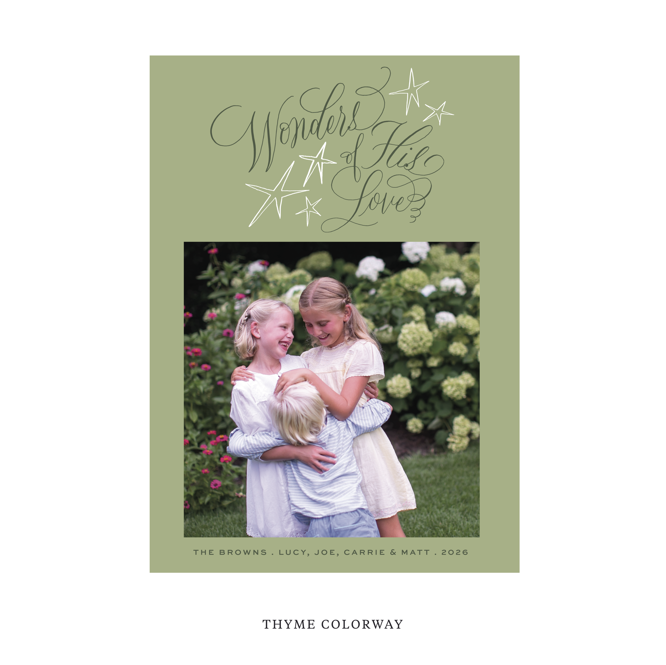 Merriweather Stars Classic Flat Print Holiday Card, Large
